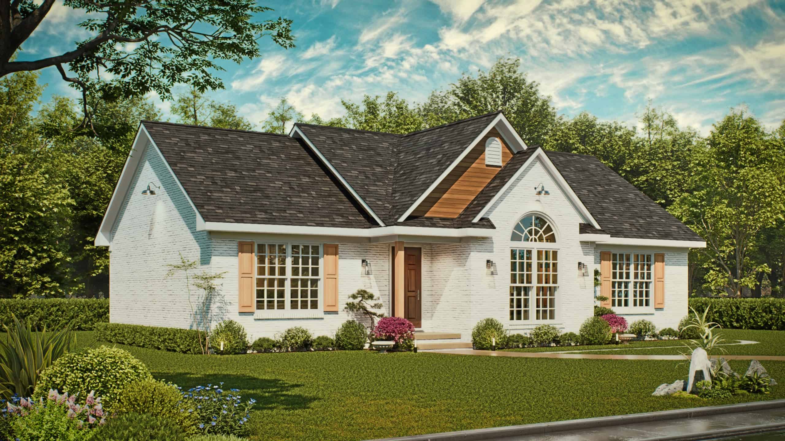 Left Side View of this 3-Bedroom,1313 Sq Ft Plan -198-1191