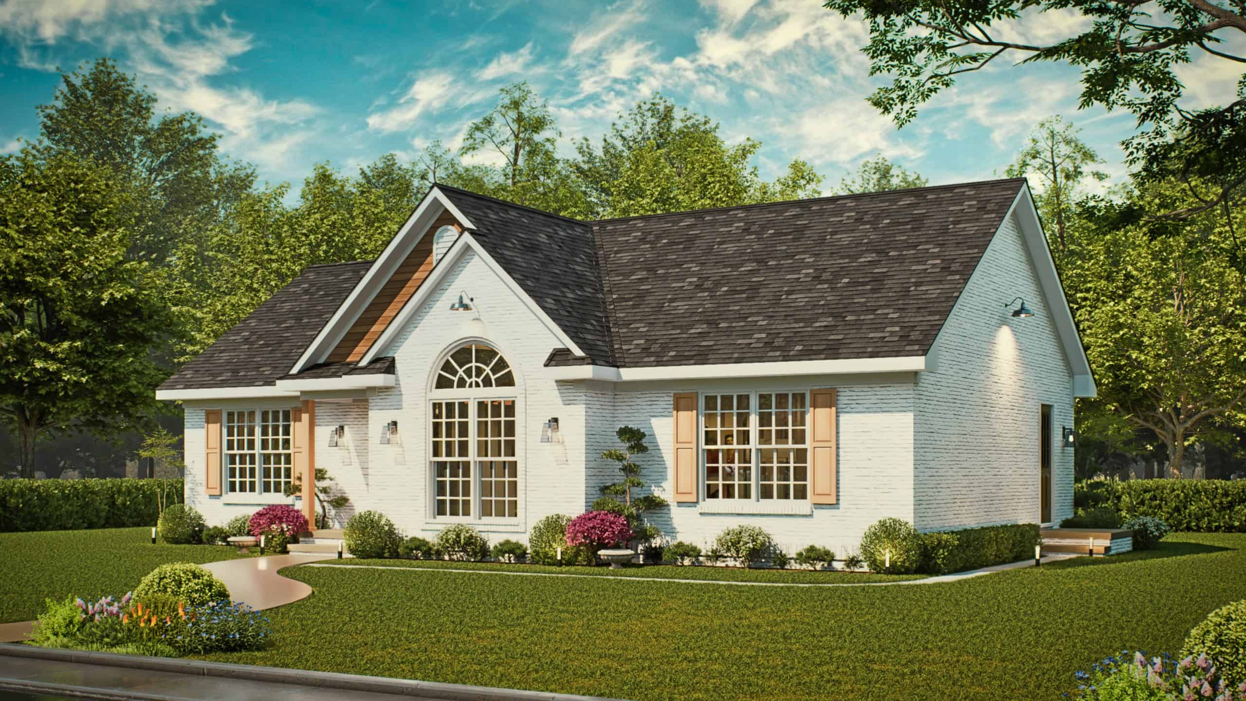 Right Side View of this 3-Bedroom,1313 Sq Ft Plan -198-1191
