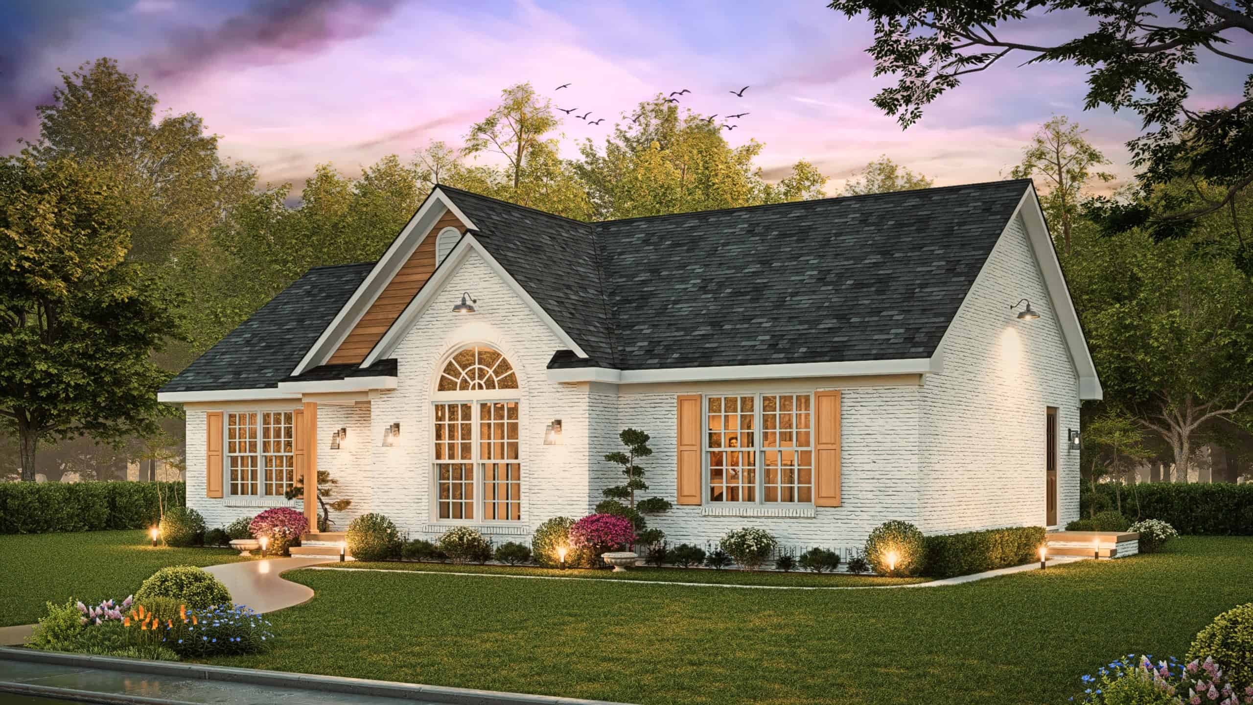 Home at Night of this 3-Bedroom,1313 Sq Ft Plan -198-1191