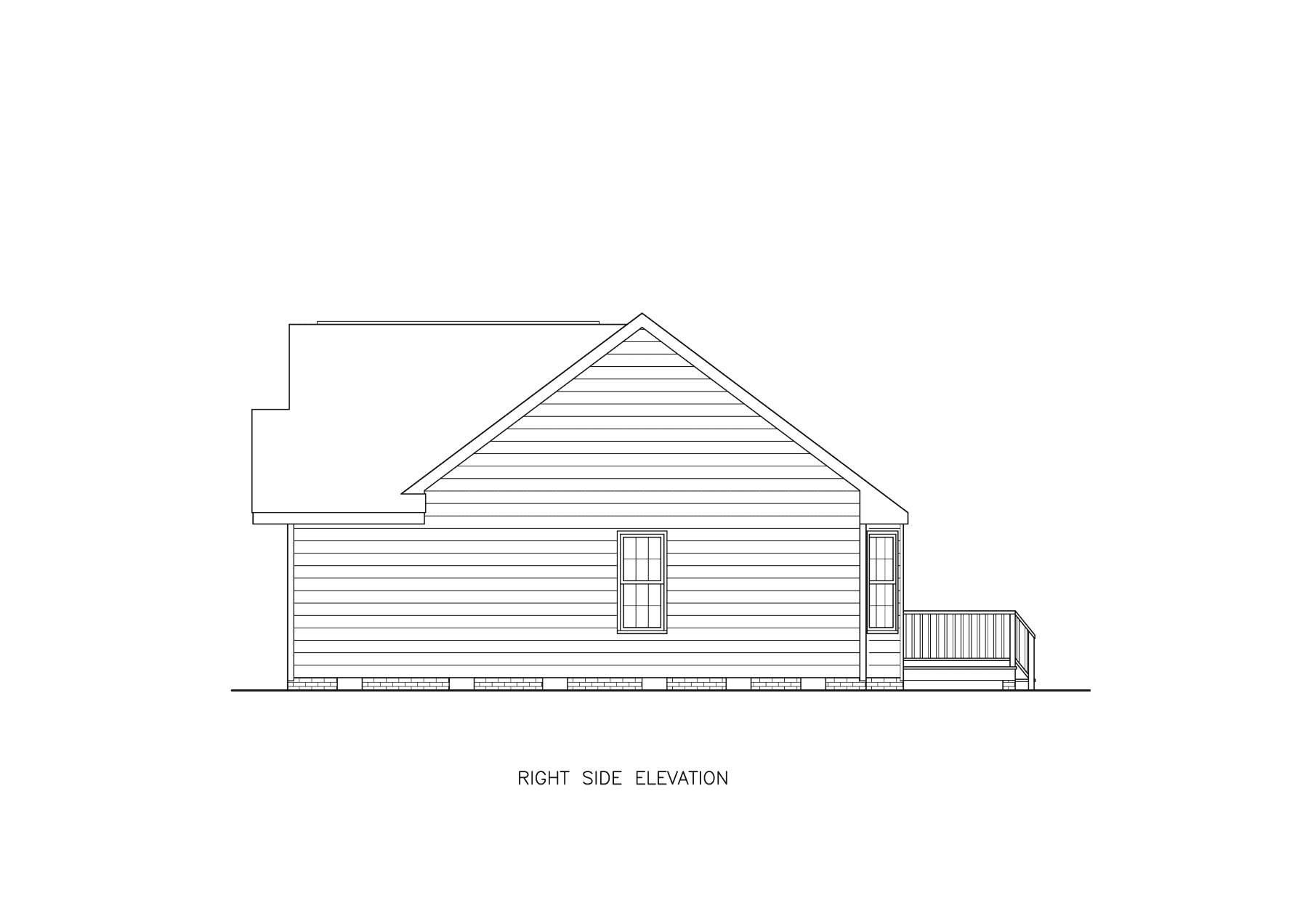 Home Plan Right Elevation of this 3-Bedroom,1281 Sq Ft Plan -198-1192