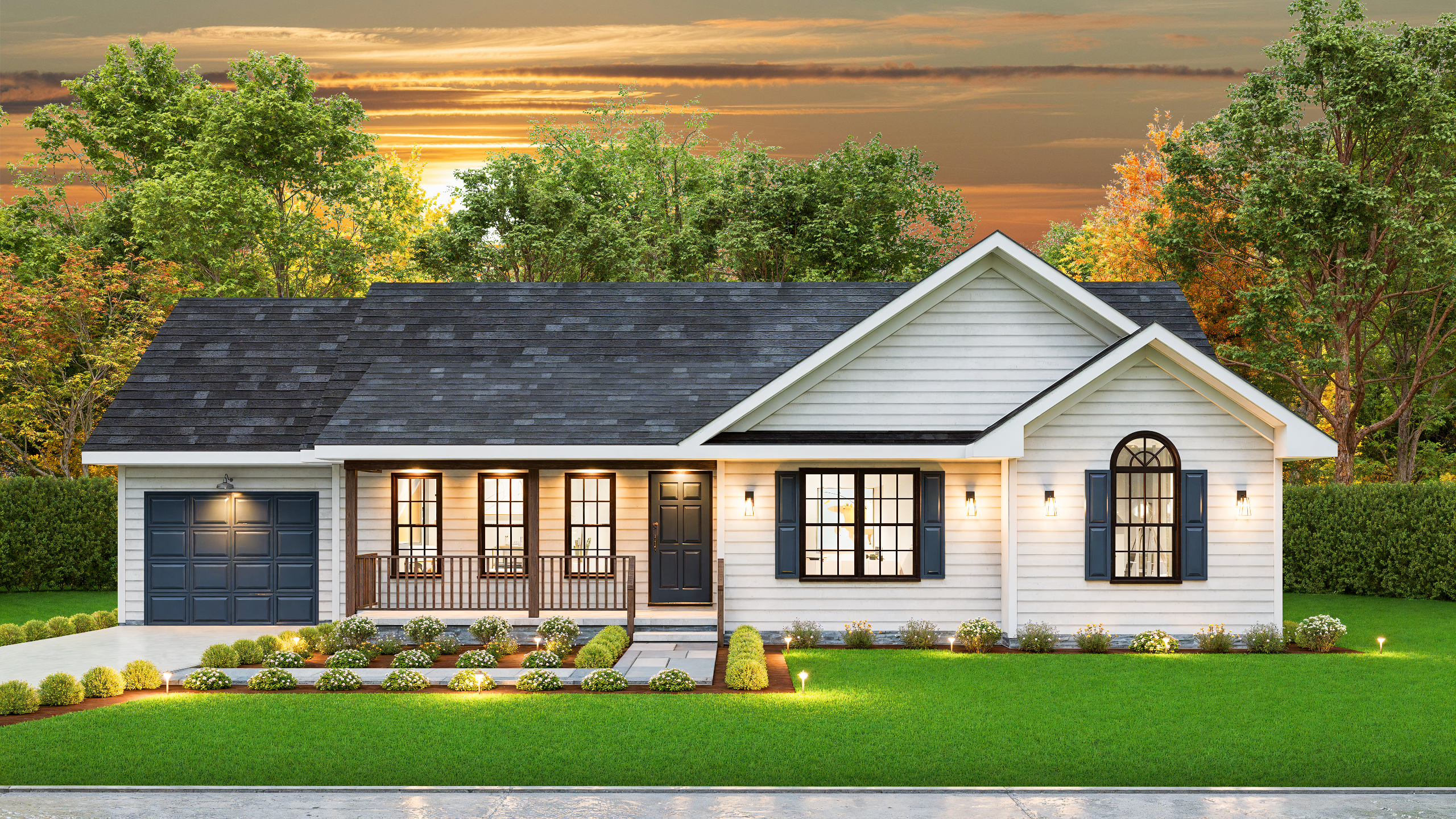 Front elevation of Traditional home (ThePlanCollection: House Plan #198-1192)