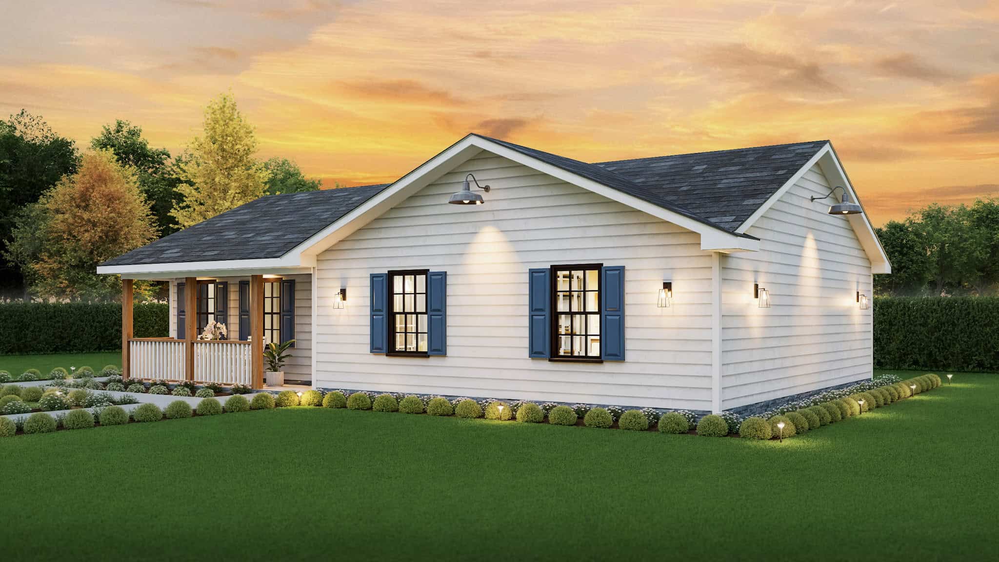 Right Side View of this 3-Bedroom,1157 Sq Ft Plan -198-1193