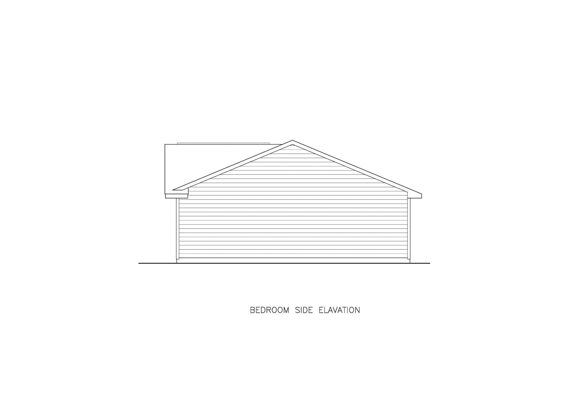Home Plan Right Elevation of this 3-Bedroom,1157 Sq Ft Plan -198-1193