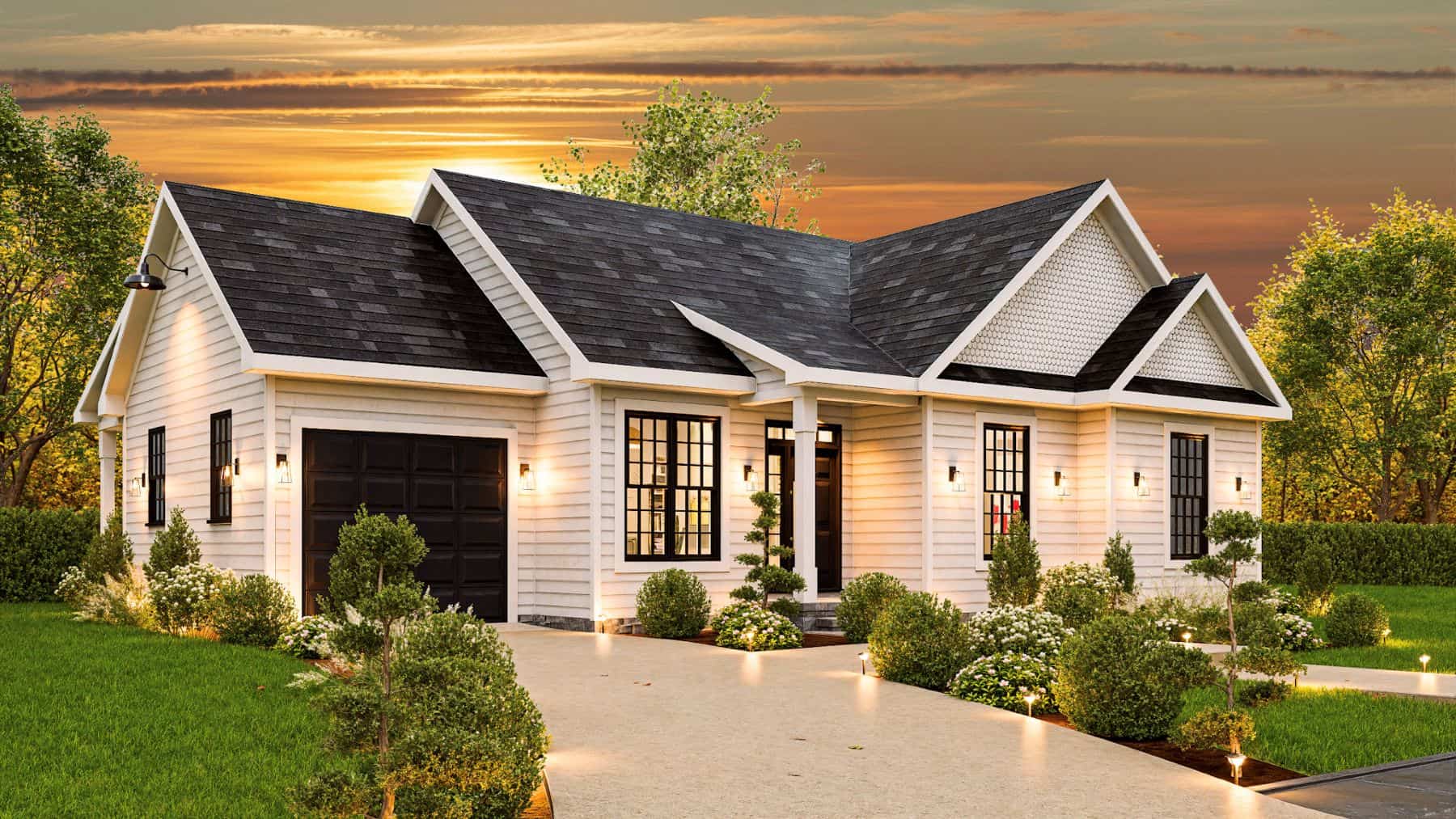 Left Side View of this 3-Bedroom,1310 Sq Ft Plan -198-1194