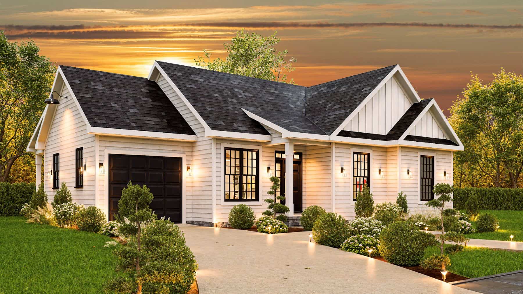 Left Side View of this 3-Bedroom,1310 Sq Ft Plan -198-1194