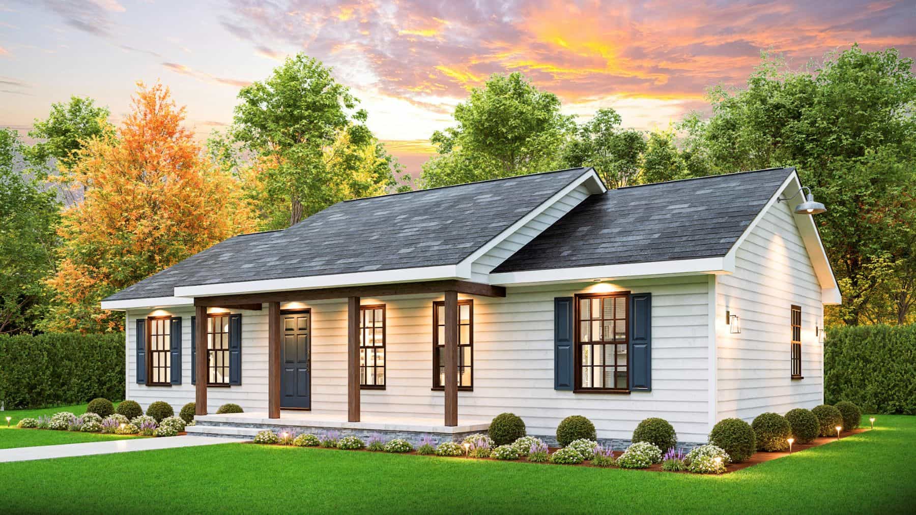 Right Side View of this 3-Bedroom,1152 Sq Ft Plan -198-1198