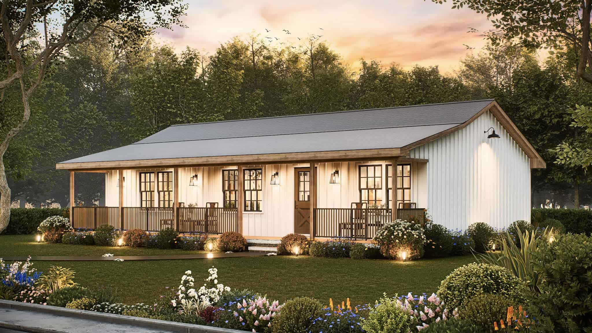 Home at Night of this 3-Bedroom,960 Sq Ft Plan -198-1199