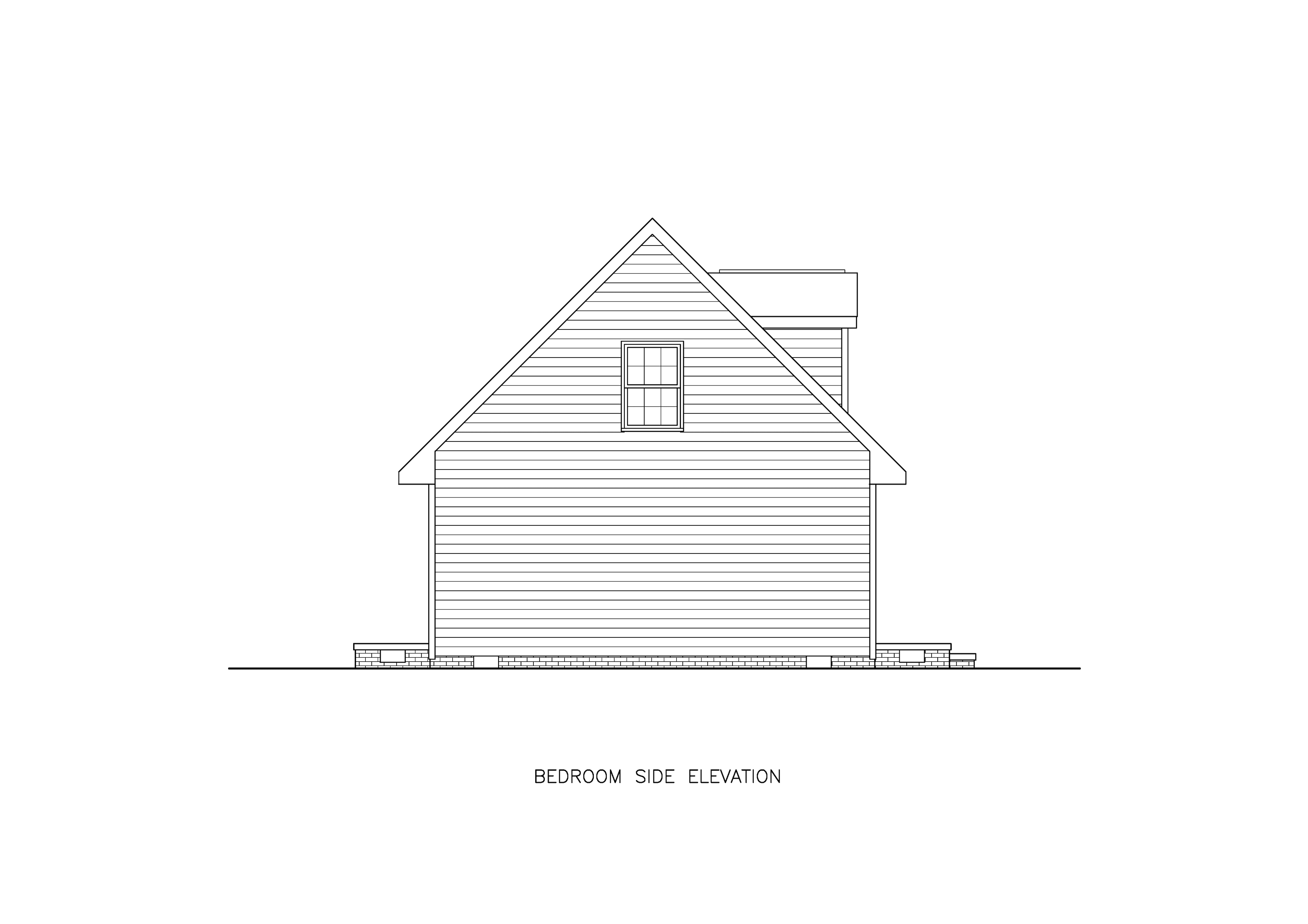 Home Plan Left Elevation of this 3-Bedroom,1193 Sq Ft Plan -198-1204