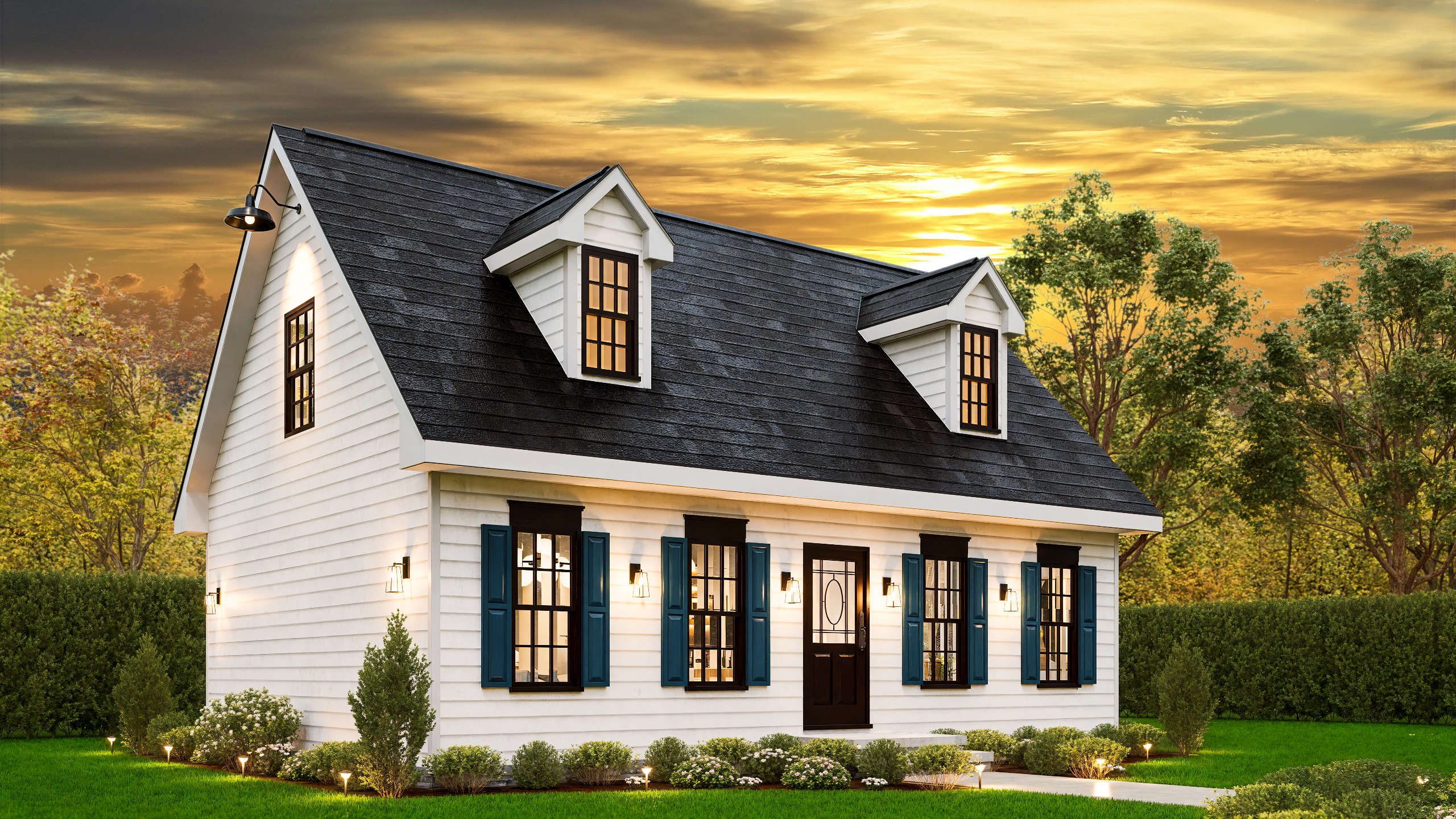 Left Side View of this 3-Bedroom,1193 Sq Ft Plan -198-1204