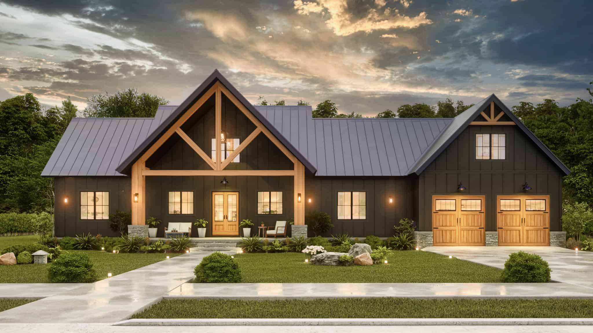 Home at Night of this 3-Bedroom,2533 Sq Ft Plan -198-1205