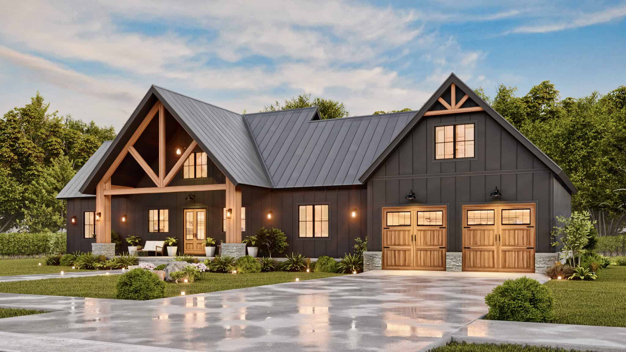 Home at Night of this 3-Bedroom,2533 Sq Ft Plan -198-1205