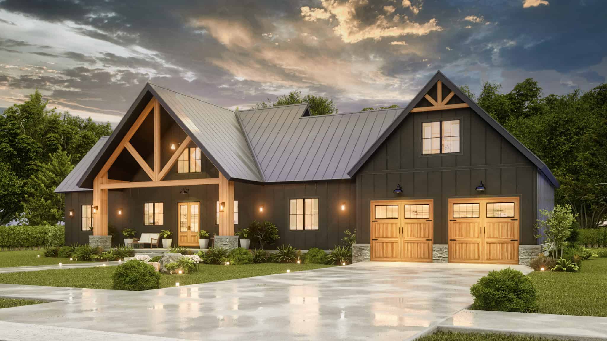 Home at Night of this 3-Bedroom,2533 Sq Ft Plan -198-1205