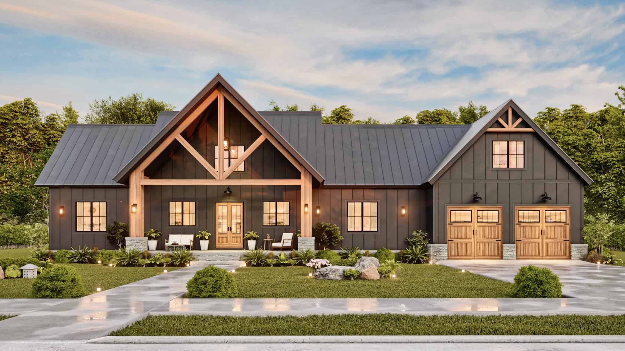 Home at Night of this 3-Bedroom,2533 Sq Ft Plan -198-1205