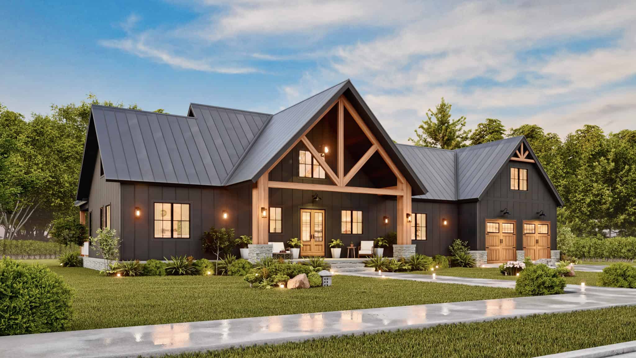 Home at Night of this 3-Bedroom,2533 Sq Ft Plan -198-1205