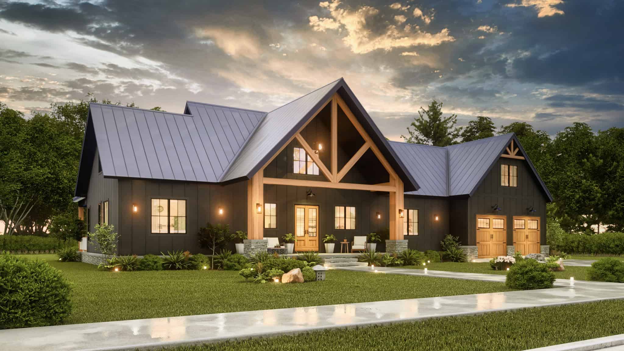 Home at Night of this 3-Bedroom,2533 Sq Ft Plan -198-1205