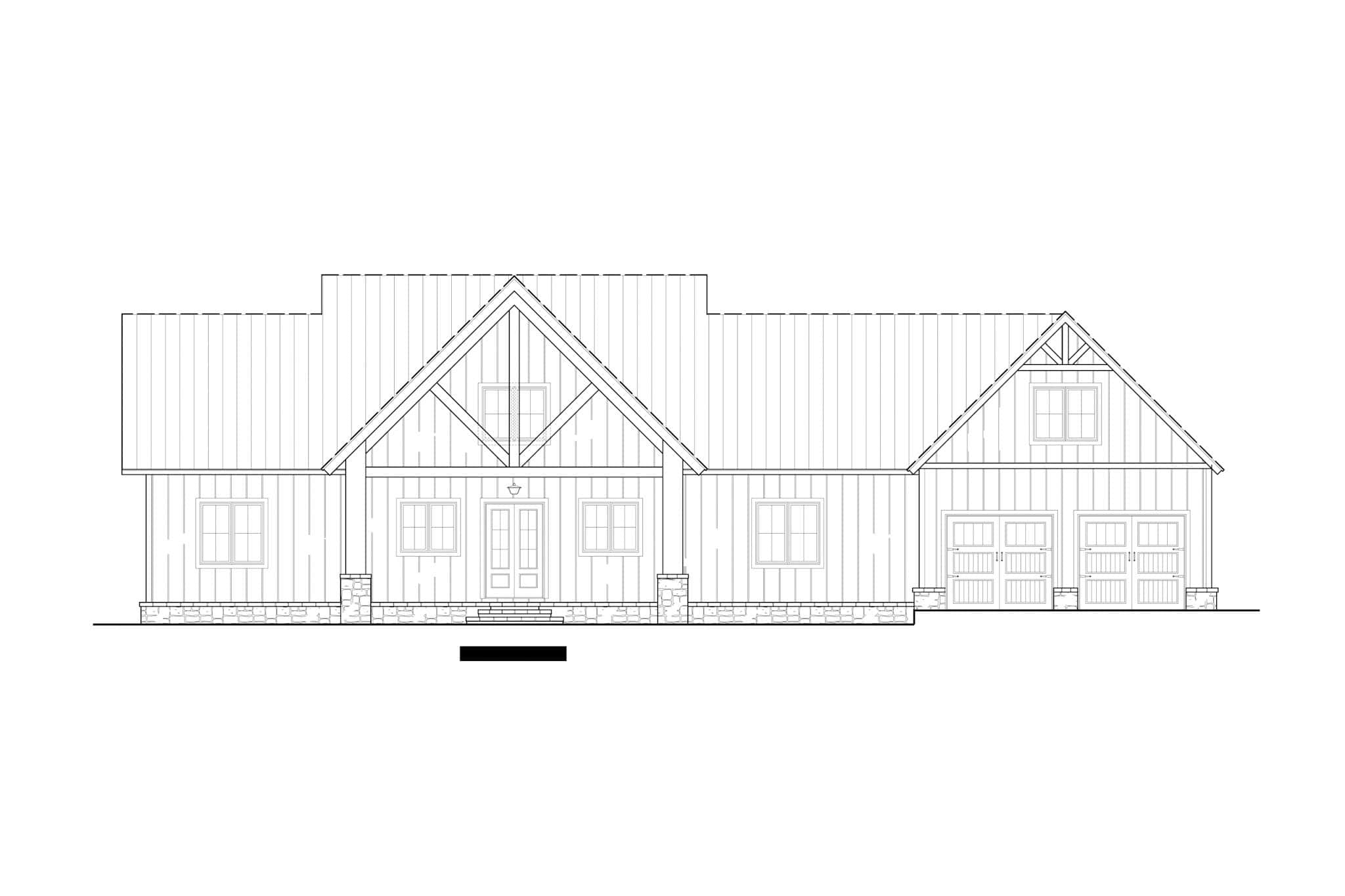 Home Plan Front Elevation of this 3-Bedroom,2533 Sq Ft Plan -198-1205