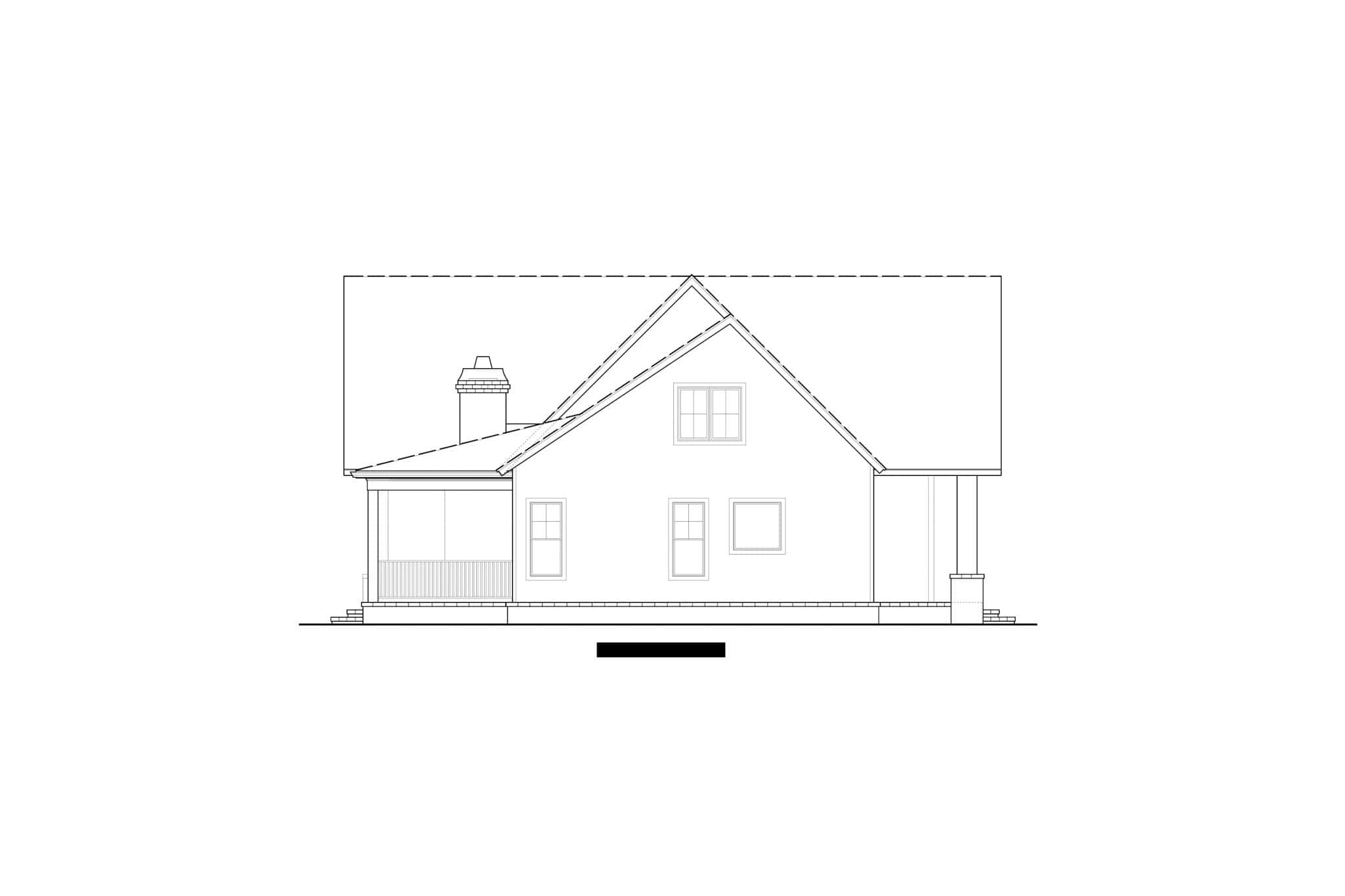 Home Plan Left Elevation of this 3-Bedroom,2533 Sq Ft Plan -198-1205