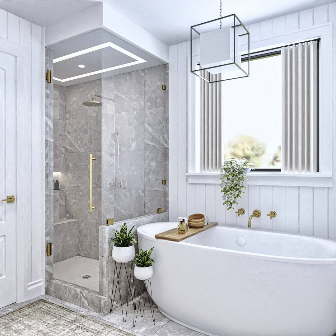 Master Bathroom: Tub of this 3-Bedroom,2533 Sq Ft Plan -198-1205