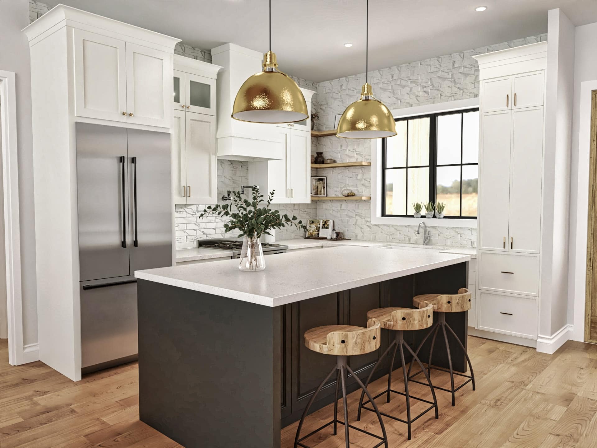 Kitchen: Kitchen Island of this 3-Bedroom,2533 Sq Ft Plan -198-1205