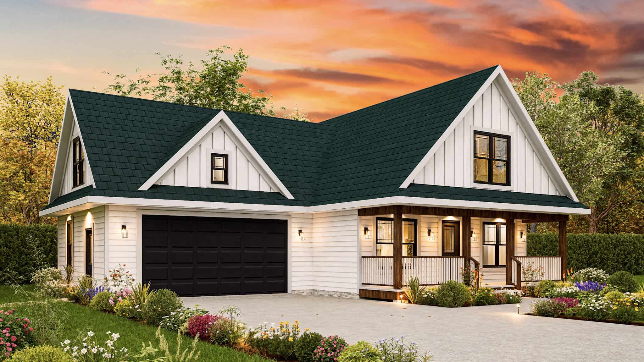 Left Side View of this 3-Bedroom,1497 Sq Ft Plan -198-1208