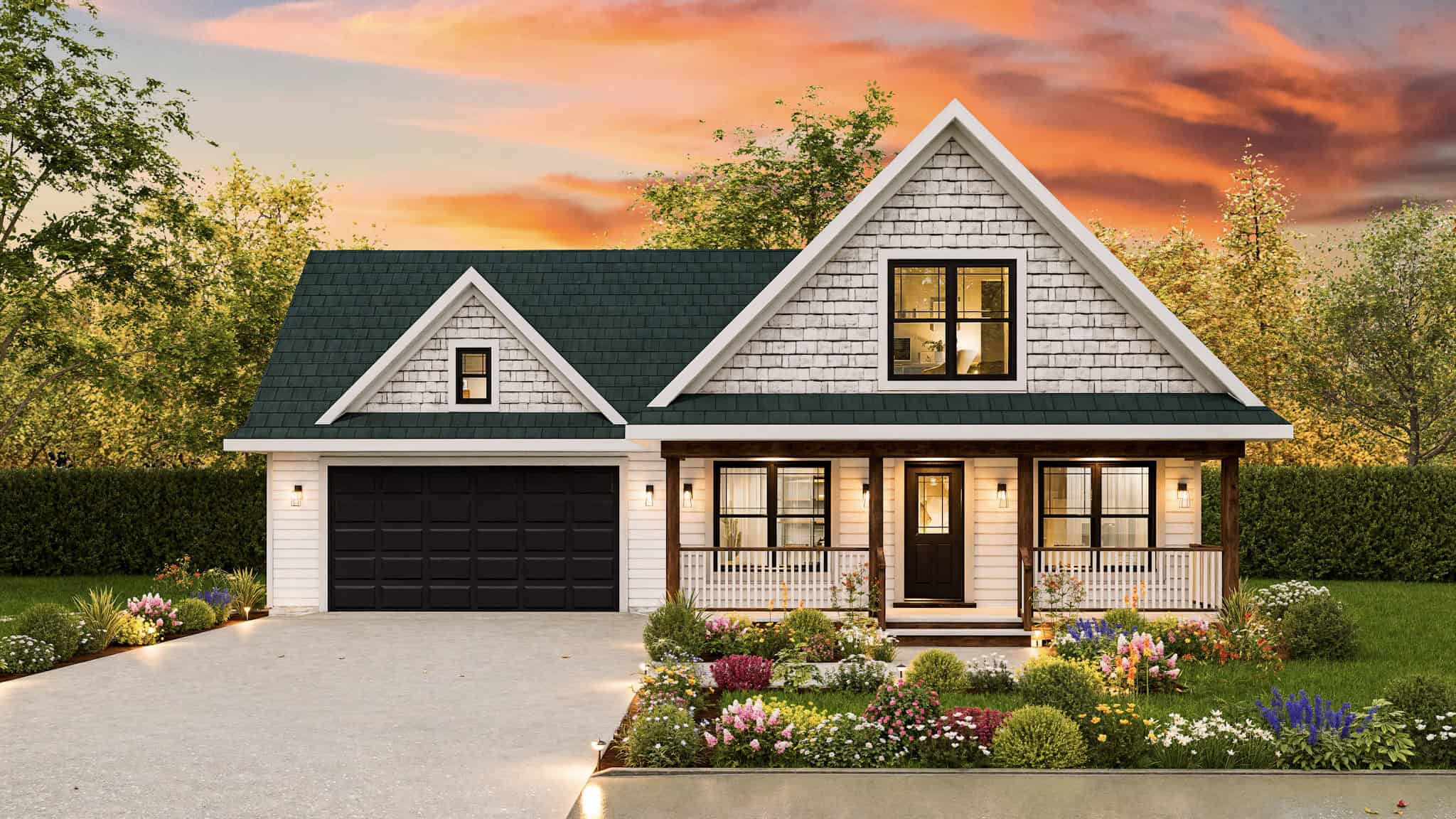 Front View of this 3-Bedroom,1497 Sq Ft Plan -198-1208