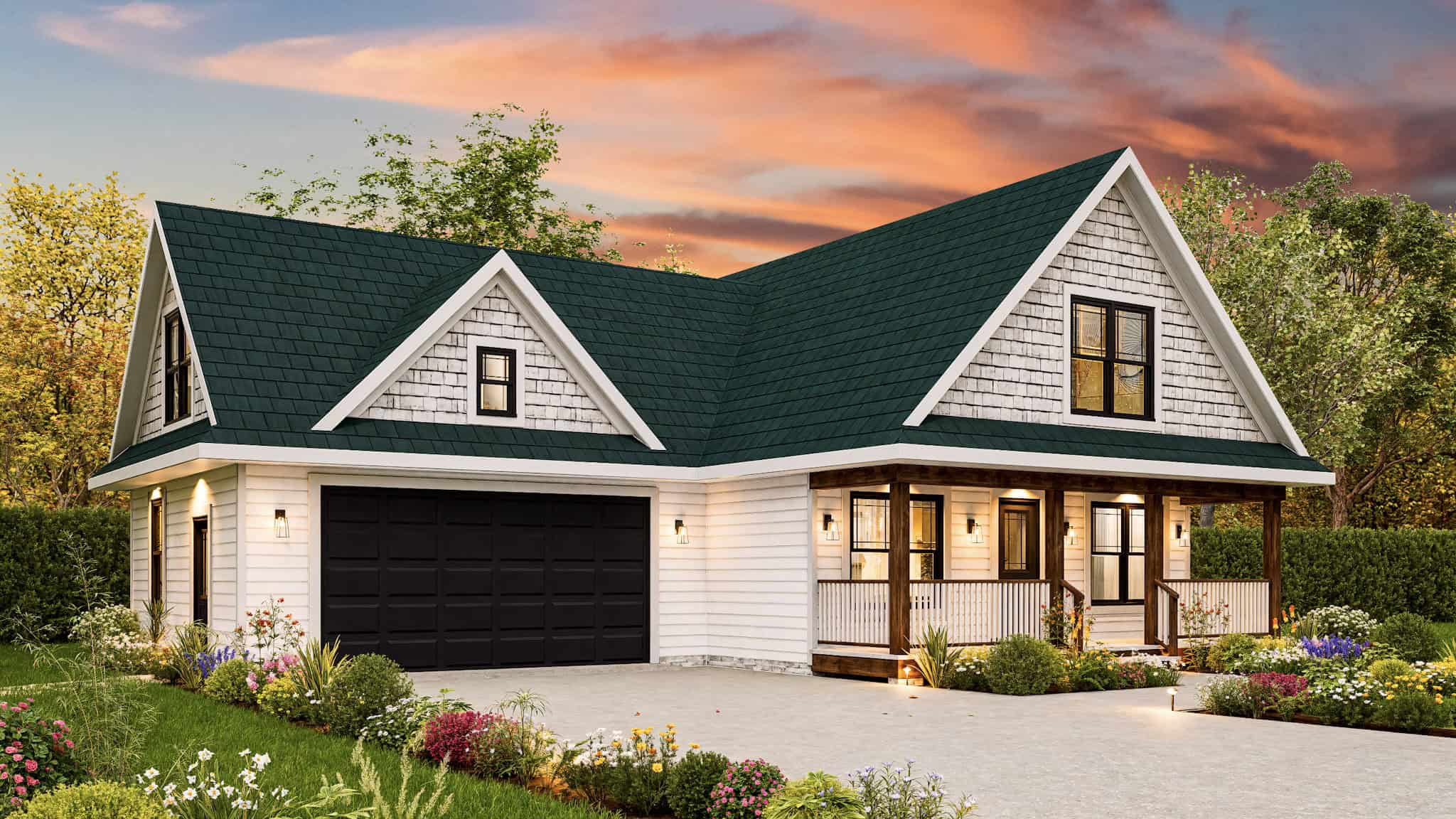 Left Side View of this 3-Bedroom,1497 Sq Ft Plan -198-1208