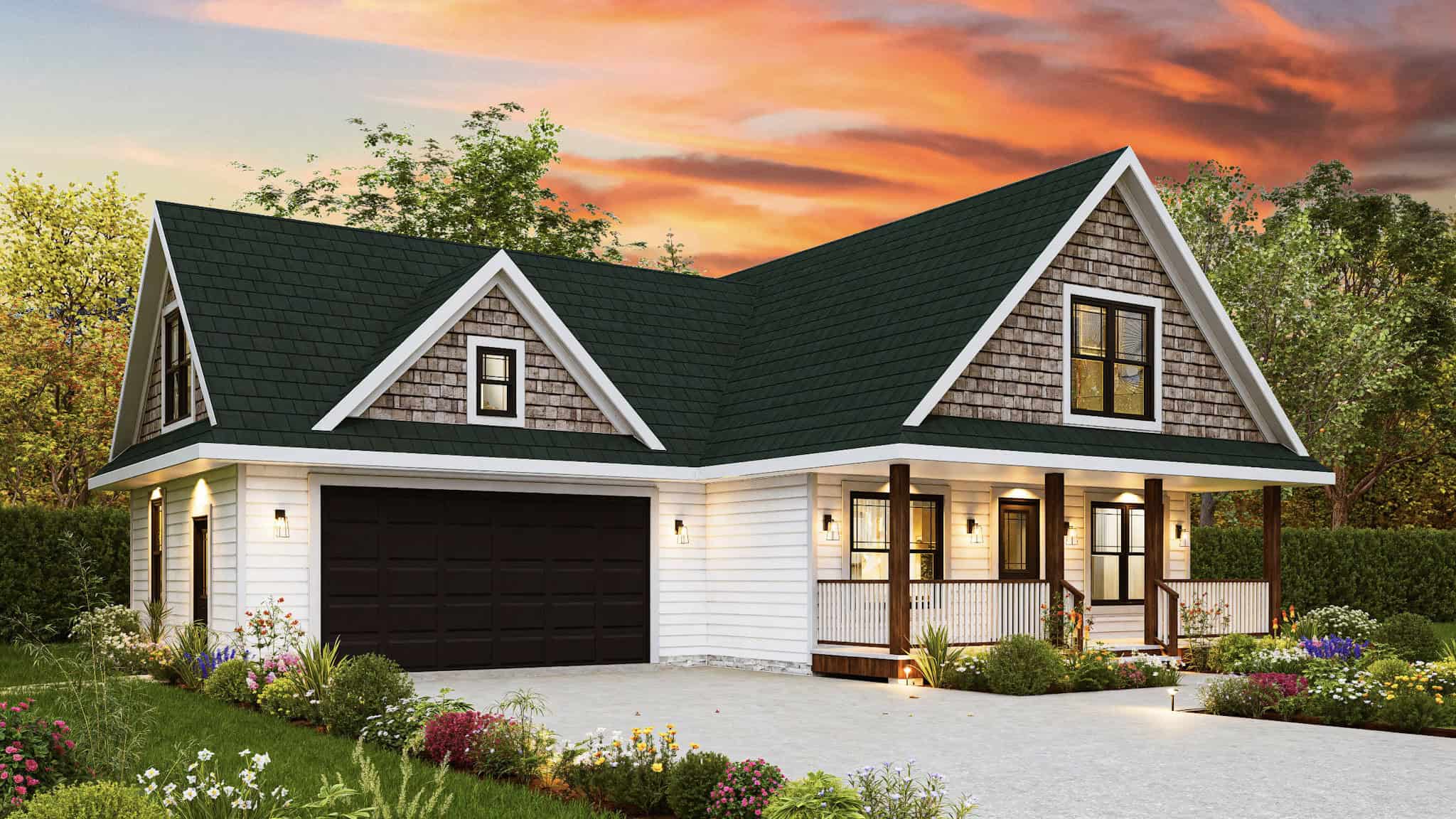 Left Side View of this 3-Bedroom,1497 Sq Ft Plan -198-1208