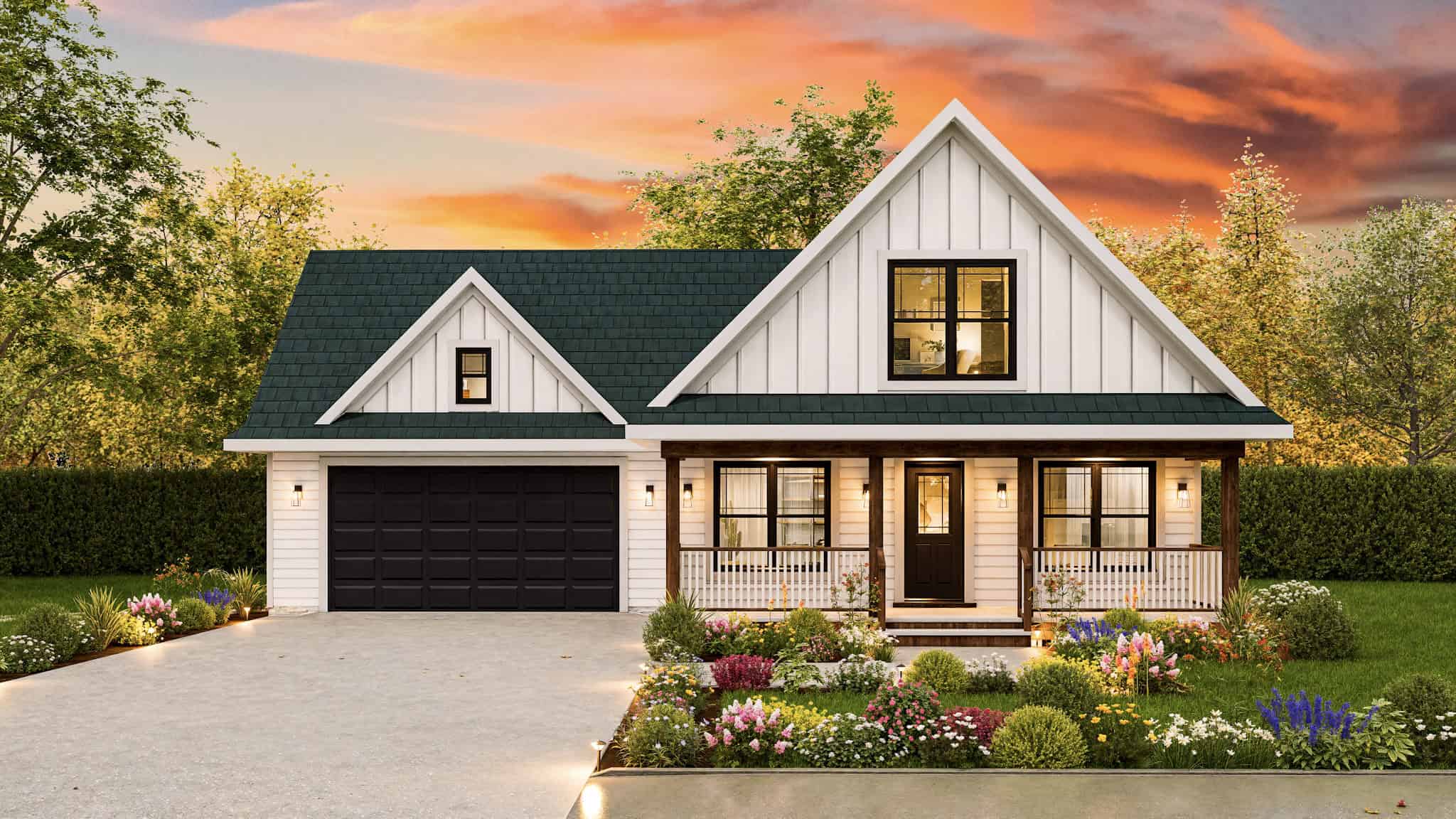 Front View of this 3-Bedroom,1497 Sq Ft Plan -198-1208
