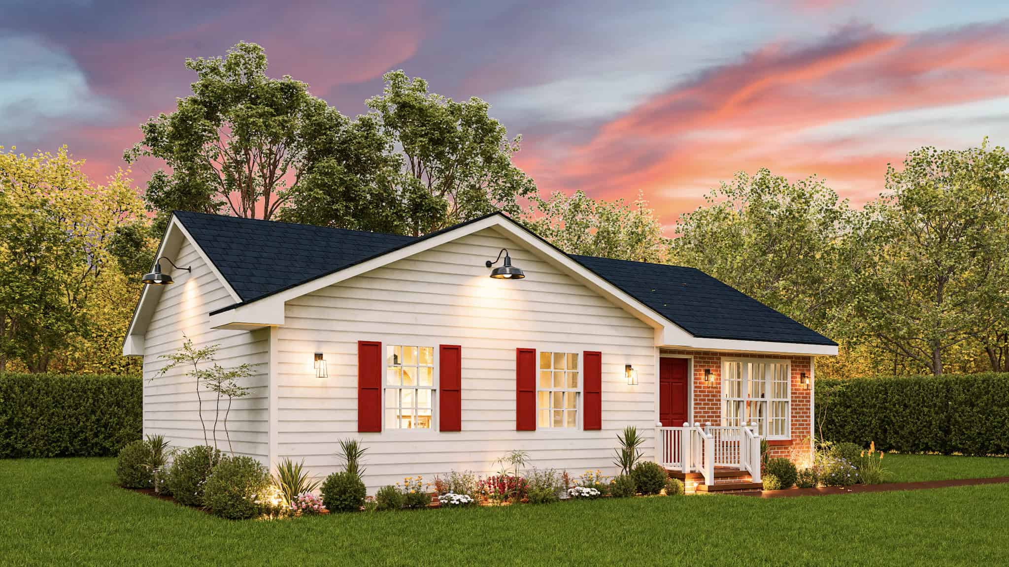 Left Side View of this 3-Bedroom,1009 Sq Ft Plan -198-1209