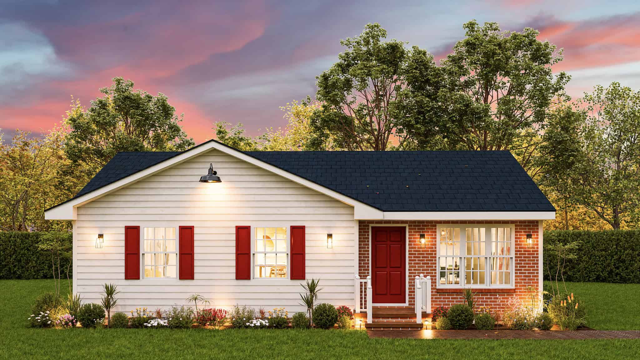 Front View of this 3-Bedroom,1009 Sq Ft Plan -198-1209