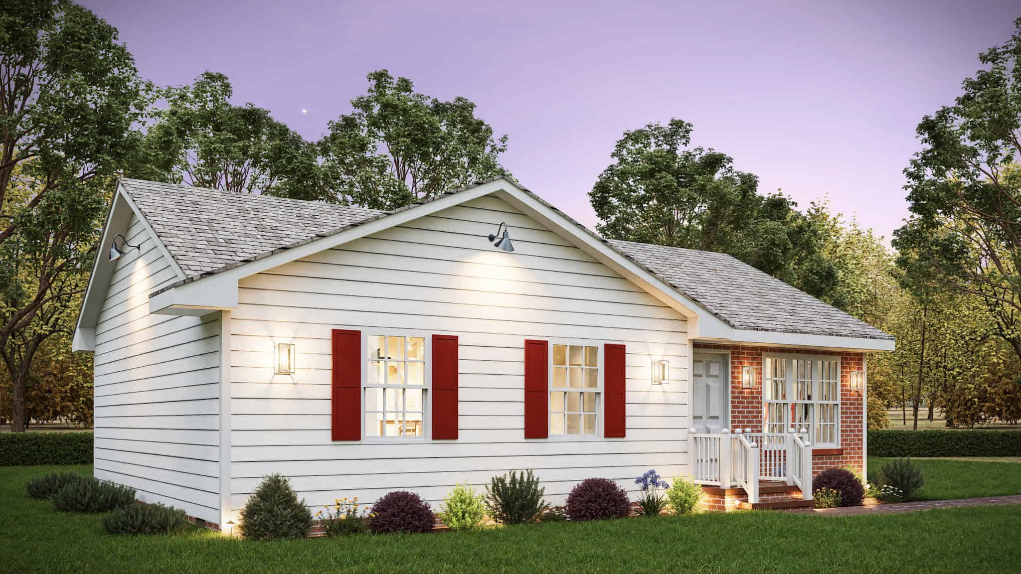 Left Side View of this 3-Bedroom,1009 Sq Ft Plan -198-1209