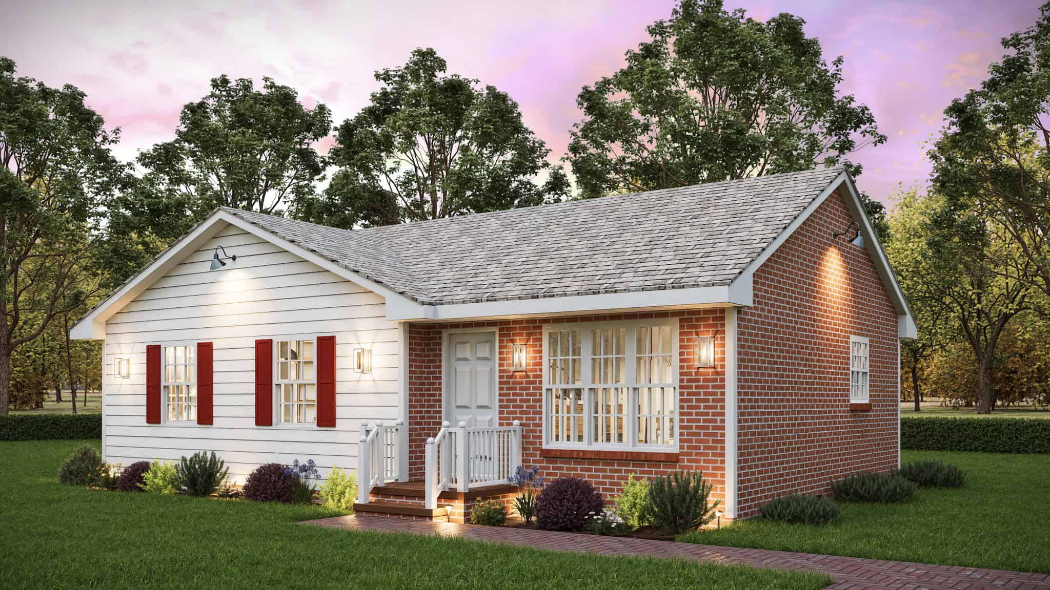 Right Side View of this 3-Bedroom,1009 Sq Ft Plan -198-1209