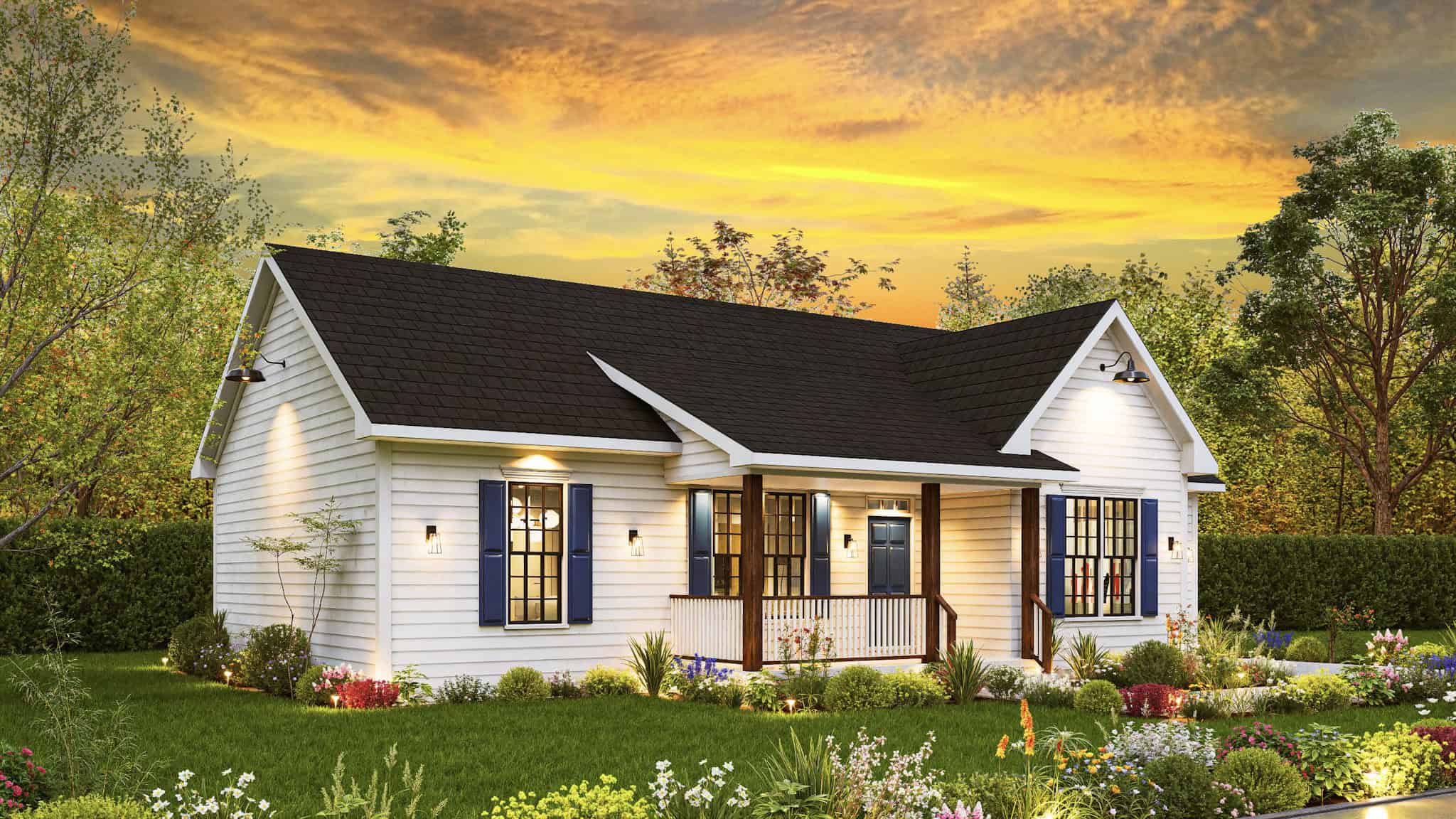 Left Side View of this 3-Bedroom,1220 Sq Ft Plan -198-1210