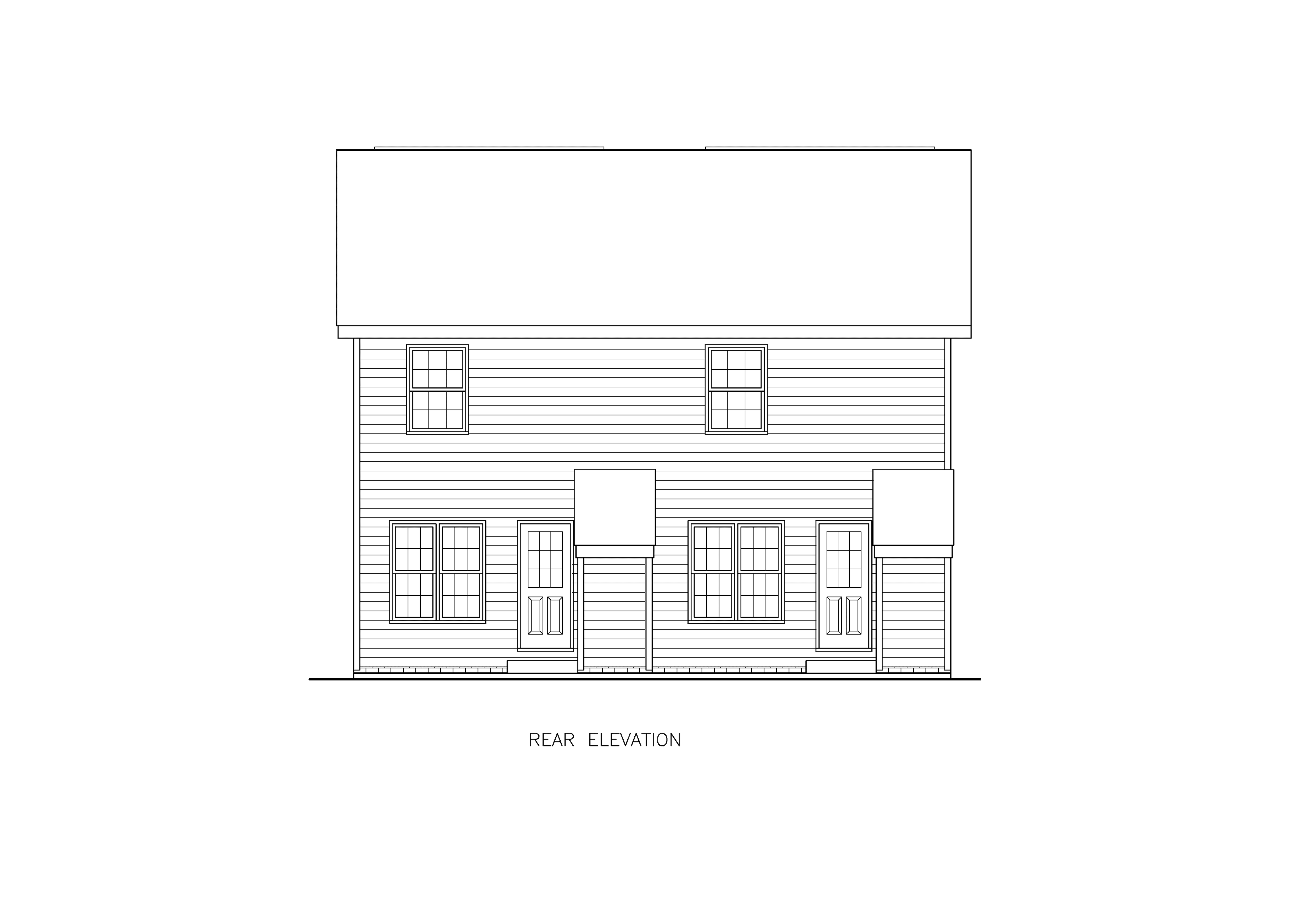 Home Plan Rear Elevation of this 4-Bedroom,1994 Sq Ft Plan -198-1211