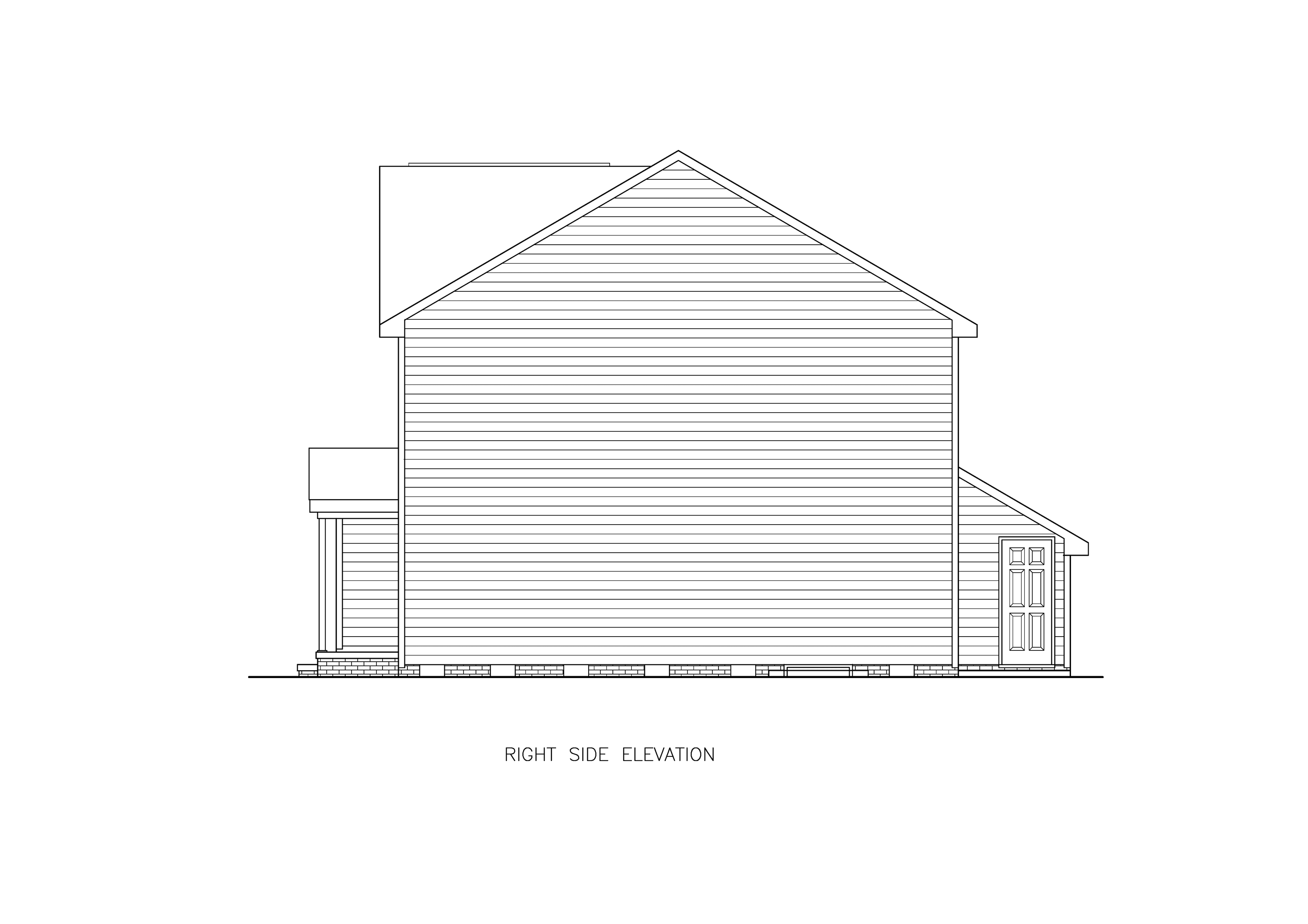 Home Plan Right Elevation of this 4-Bedroom,1994 Sq Ft Plan -198-1211