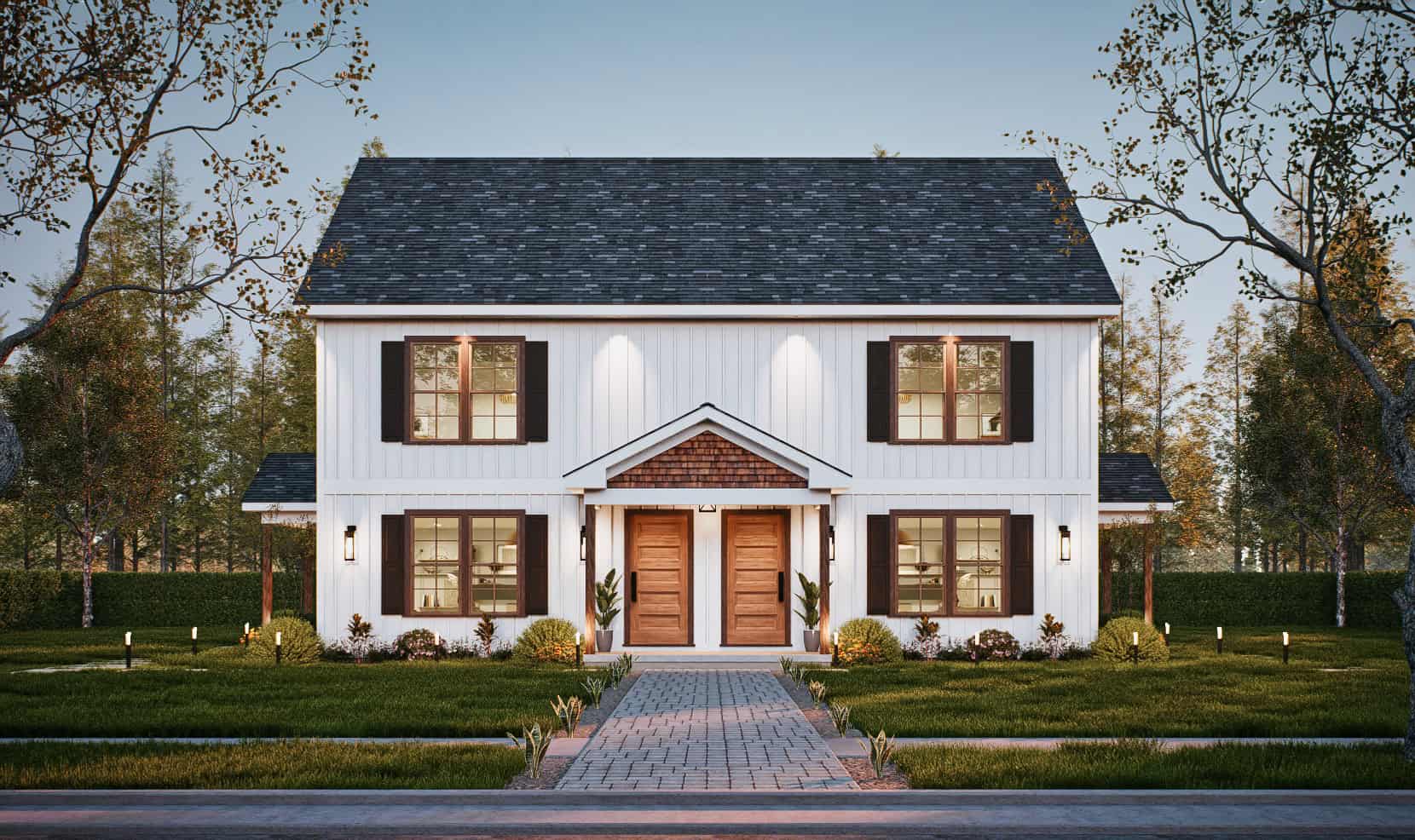 Front View of this 6-Bedroom,2560 Sq Ft Plan -198-1212