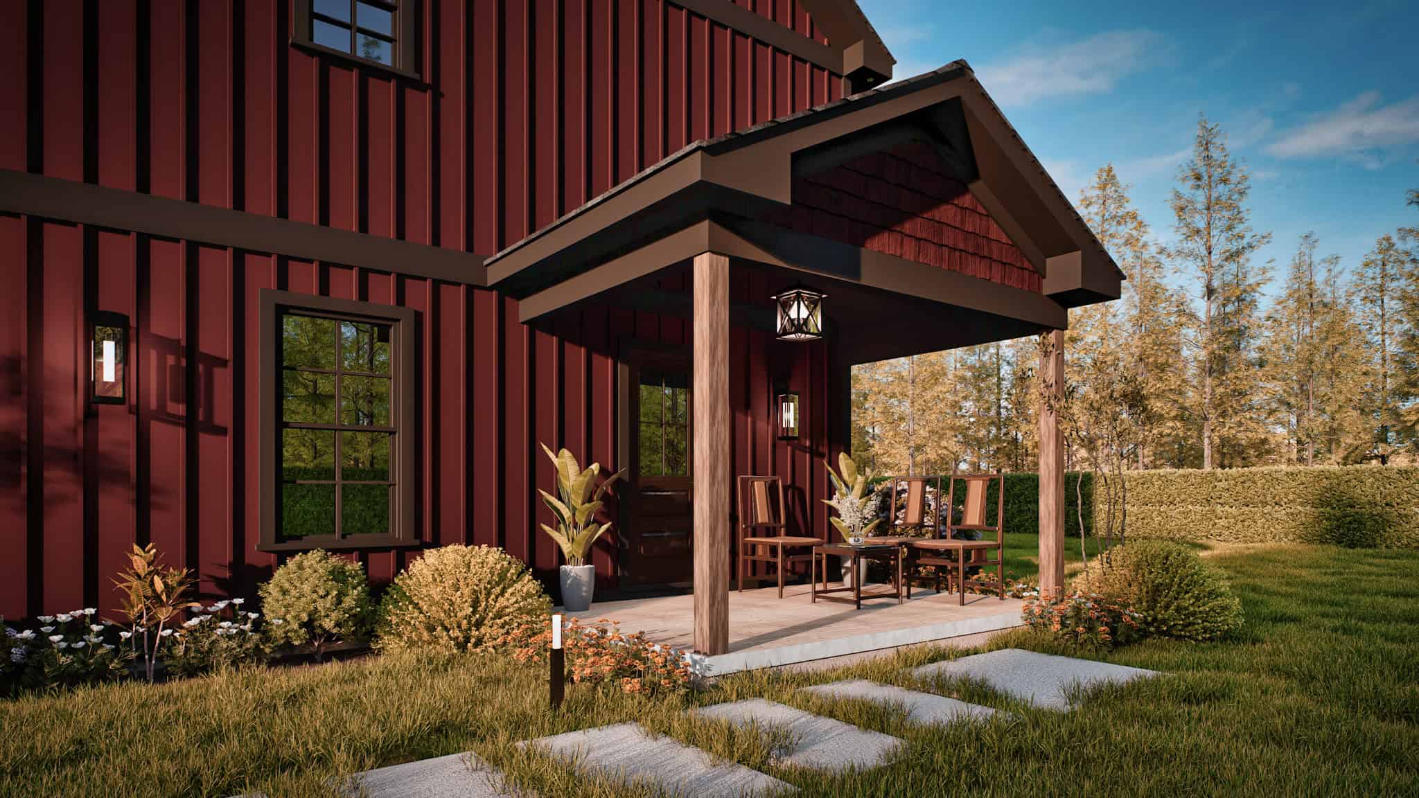 Porch of this 6-Bedroom,2560 Sq Ft Plan -198-1212