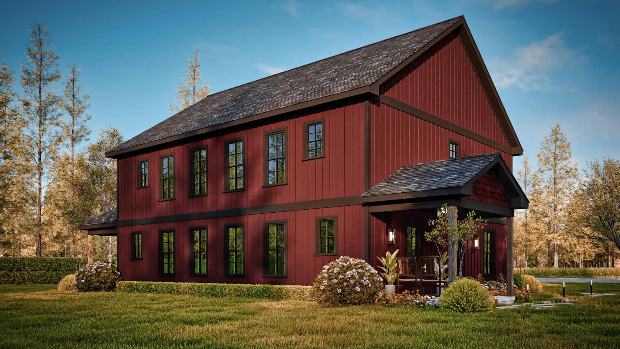 Rear View of this 6-Bedroom,2560 Sq Ft Plan -198-1212