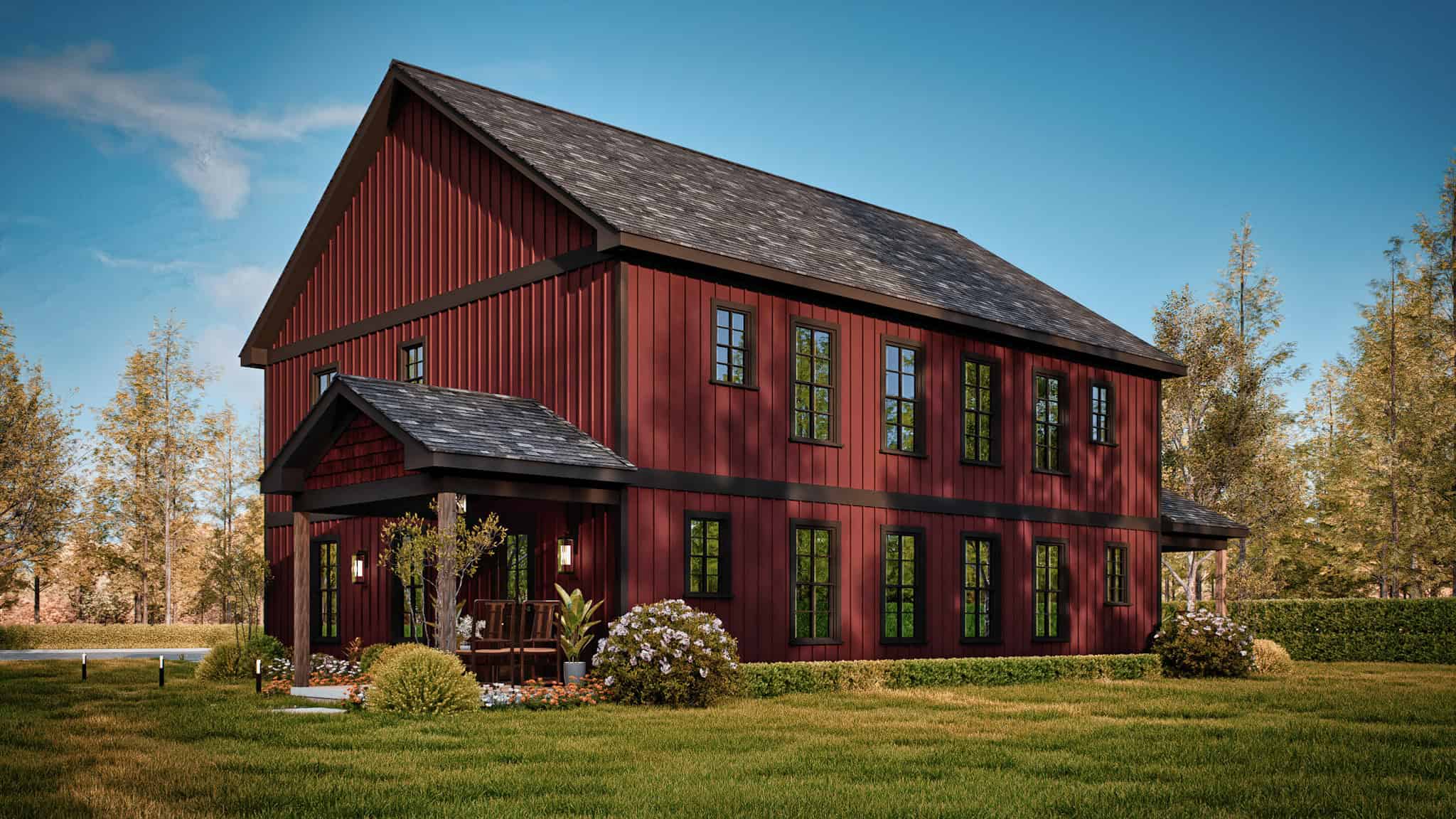 Rear View of this 6-Bedroom,2560 Sq Ft Plan -198-1212