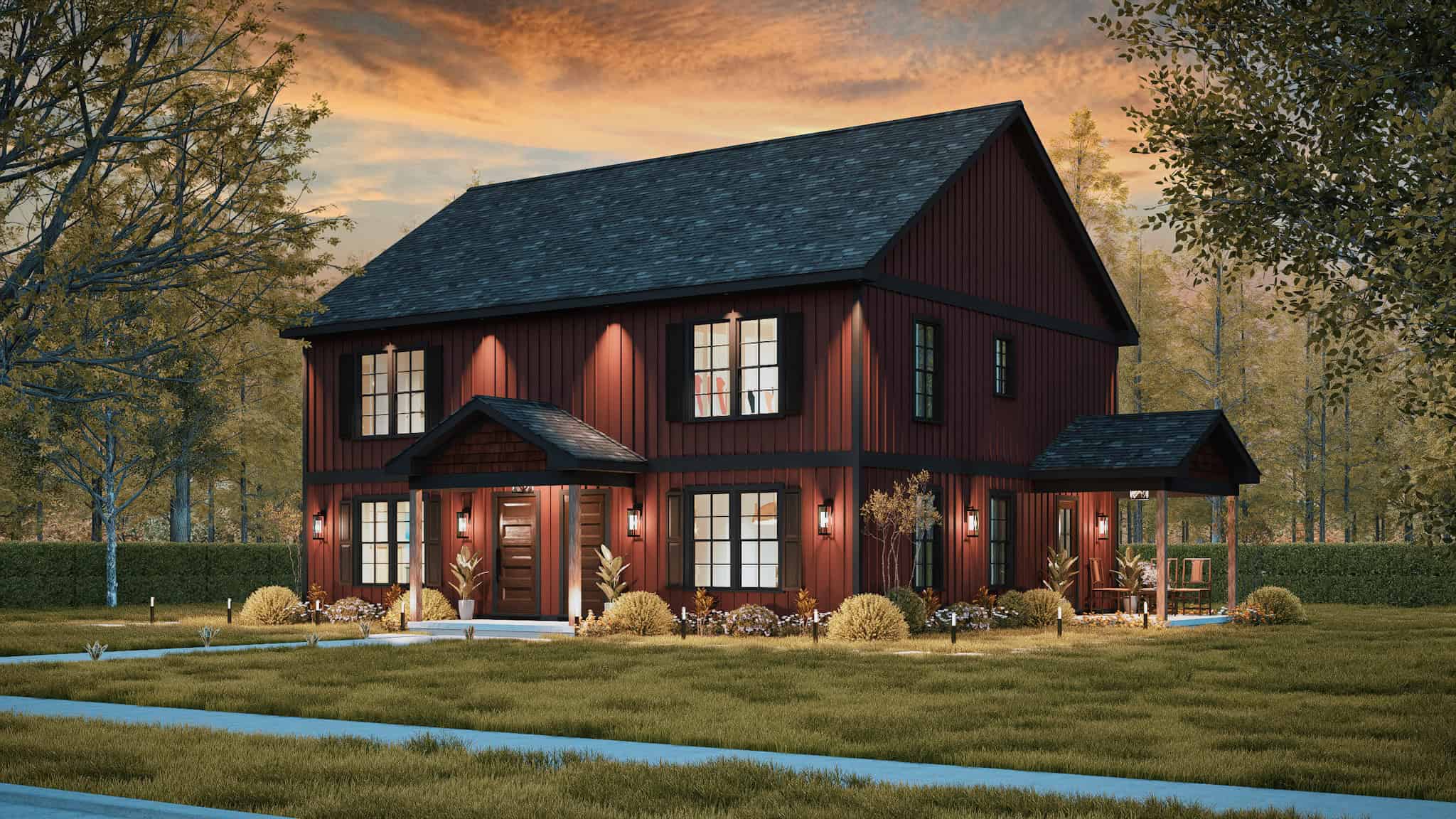 Right Side View of this 6-Bedroom,2560 Sq Ft Plan -198-1212