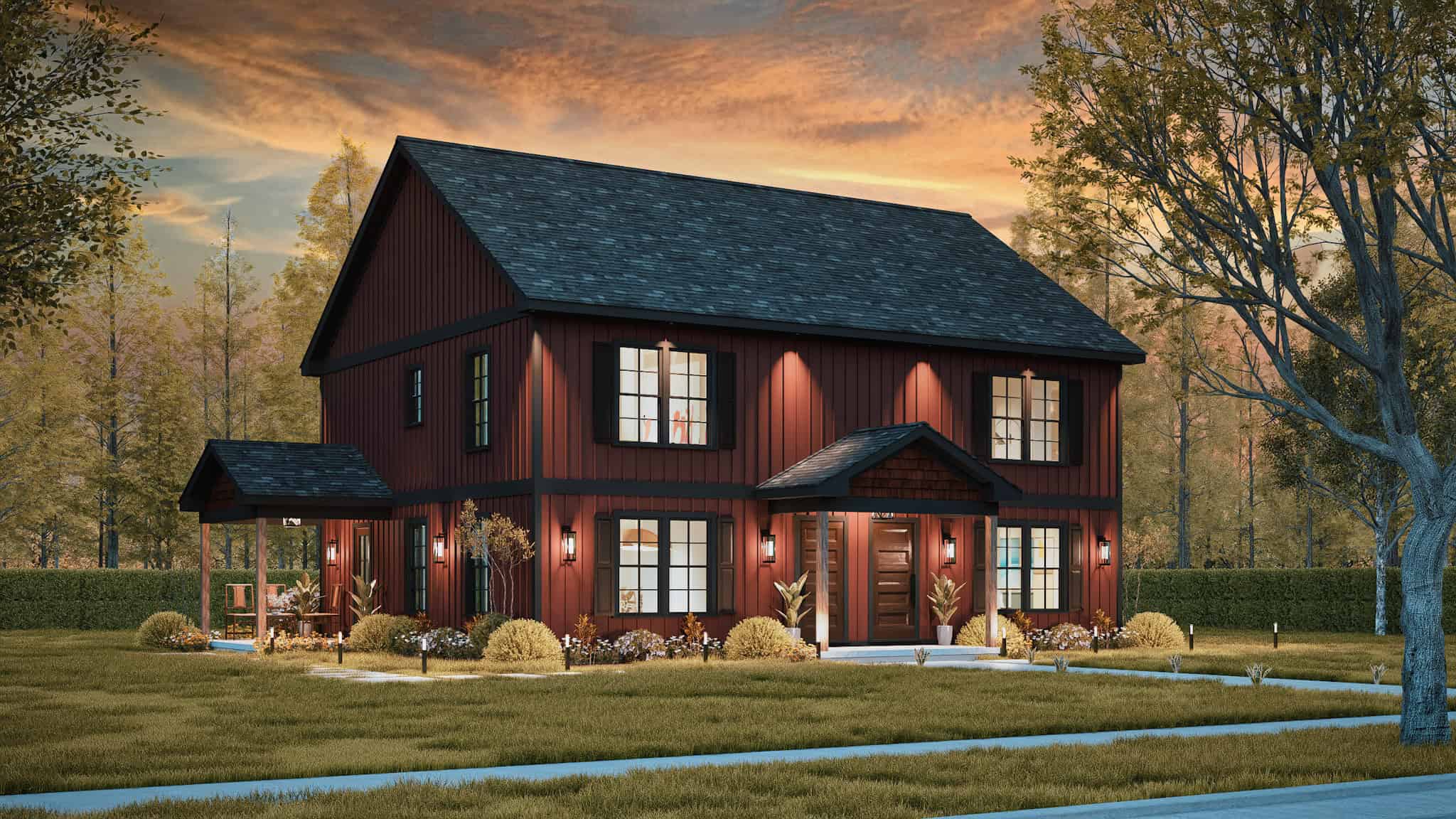 Left Side View of this 6-Bedroom,2560 Sq Ft Plan -198-1212