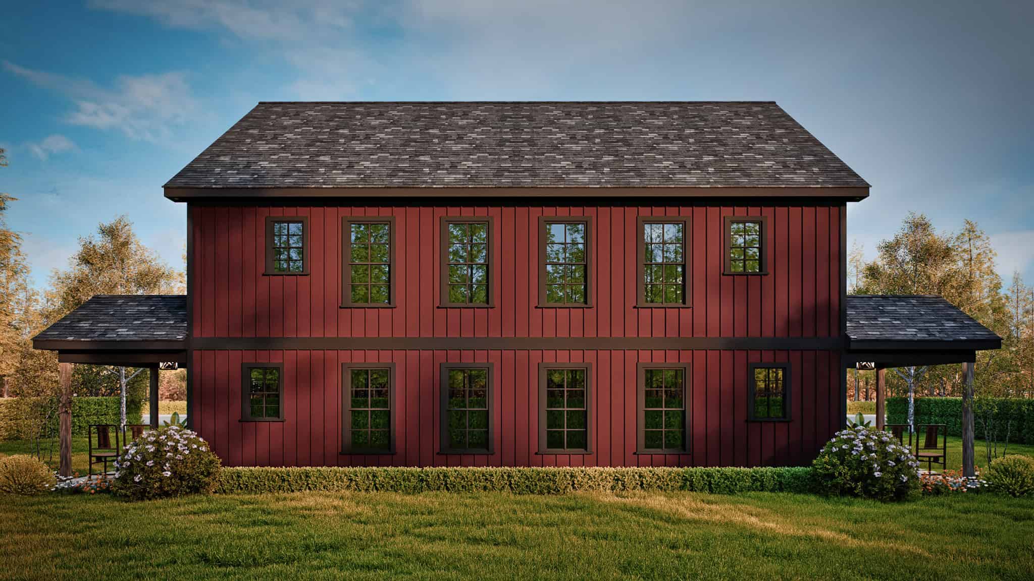 Rear View of this 6-Bedroom,2560 Sq Ft Plan -198-1212