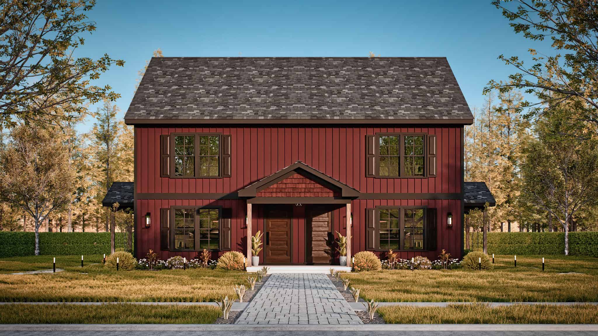 Front View of this 6-Bedroom,2560 Sq Ft Plan -198-1212