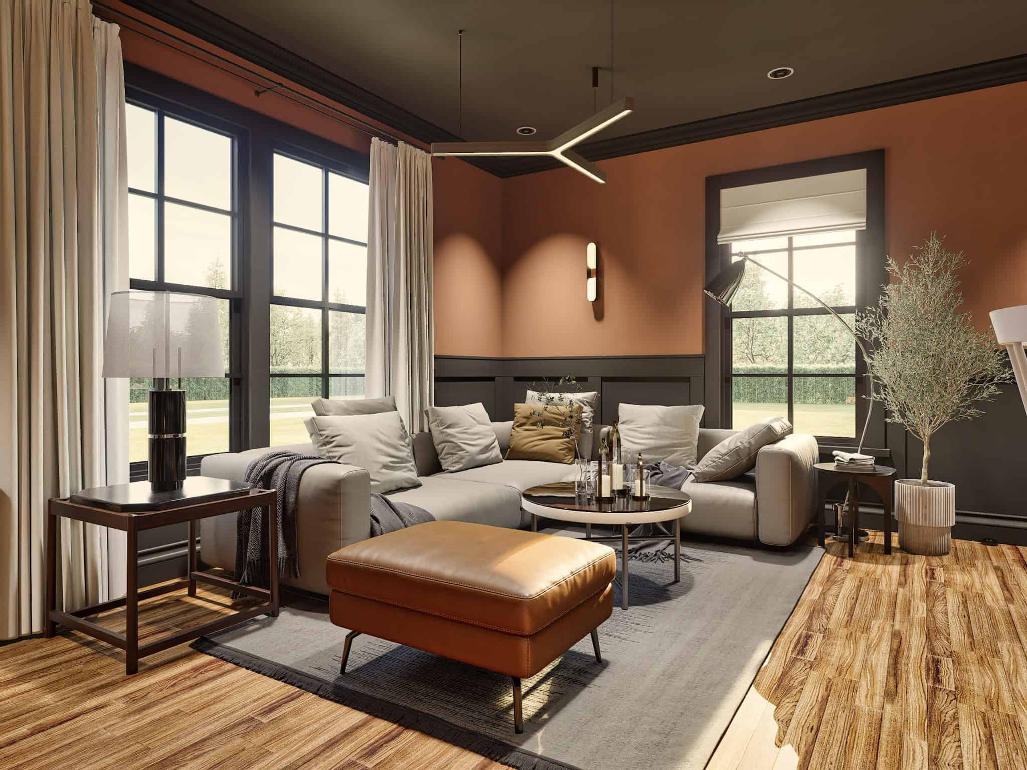 Living Room of this 6-Bedroom,2560 Sq Ft Plan -198-1212