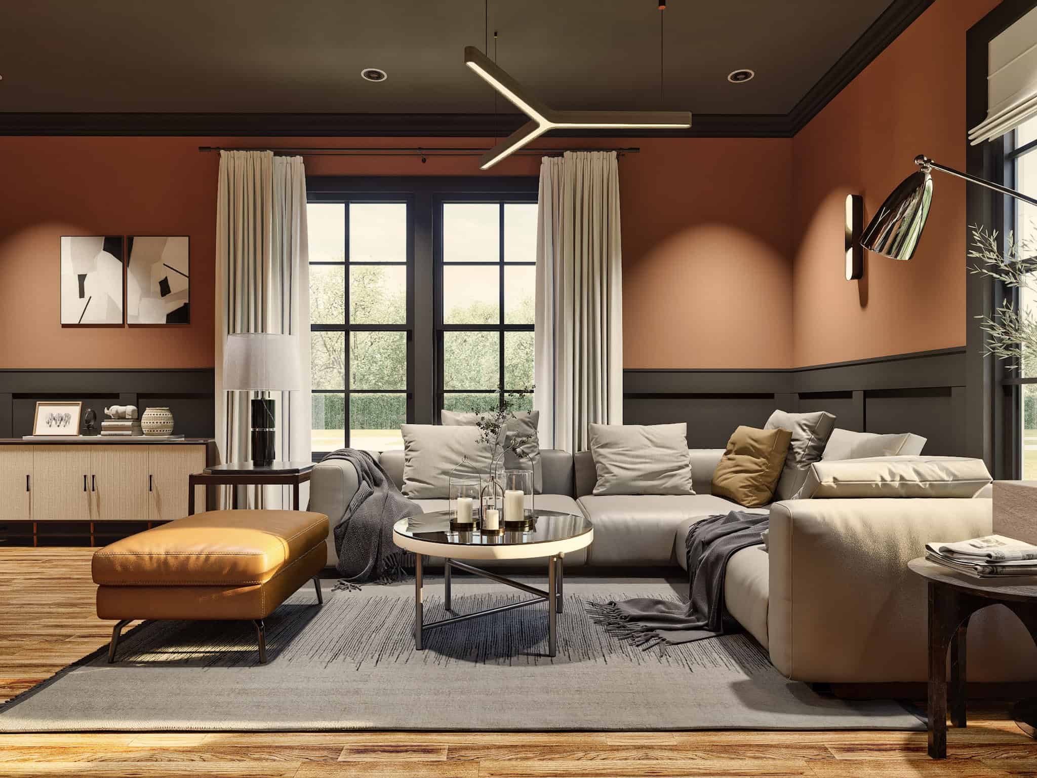 Living Room of this 6-Bedroom,2560 Sq Ft Plan -198-1212