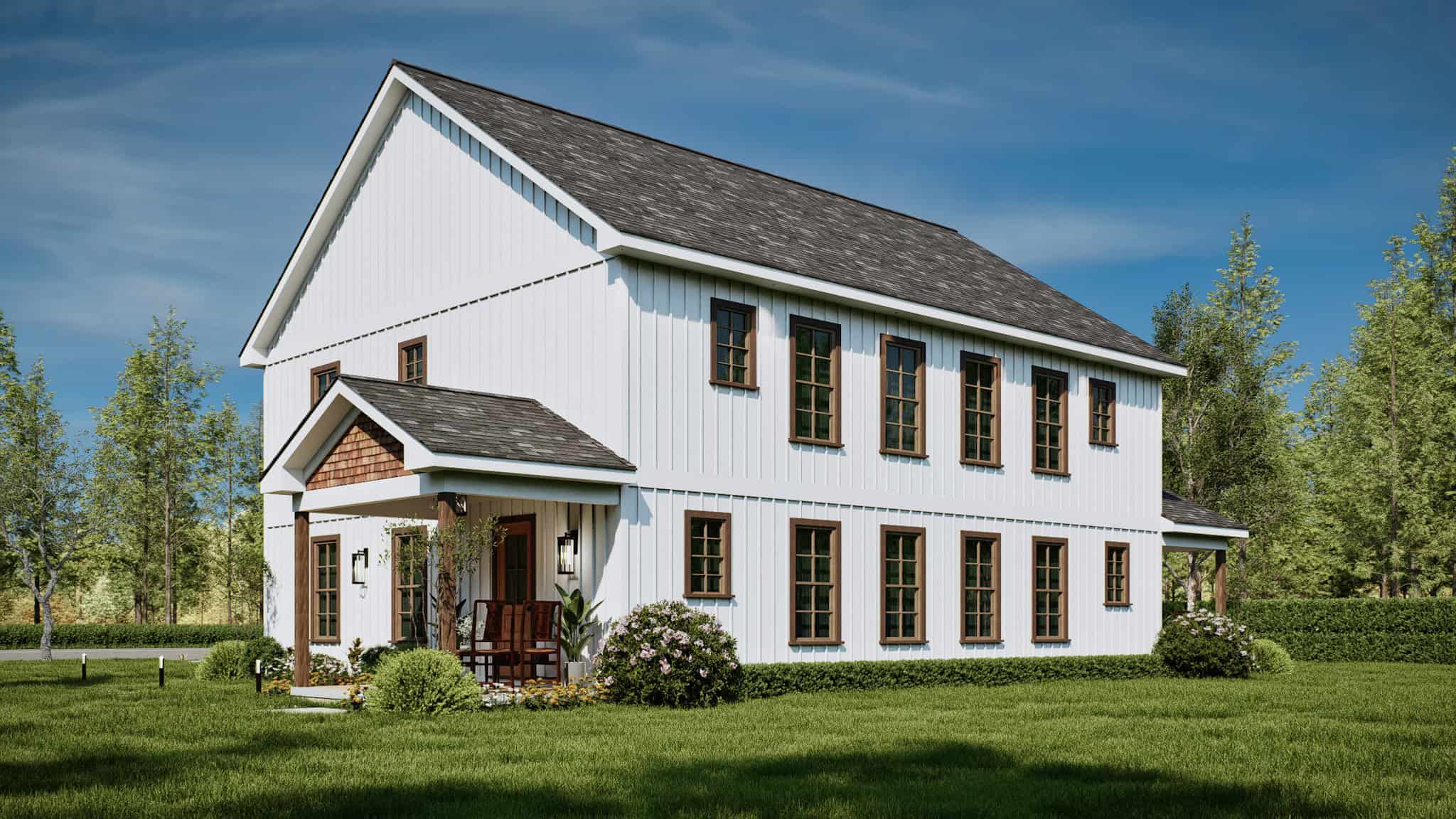 Rear View of this 6-Bedroom,2560 Sq Ft Plan -198-1212