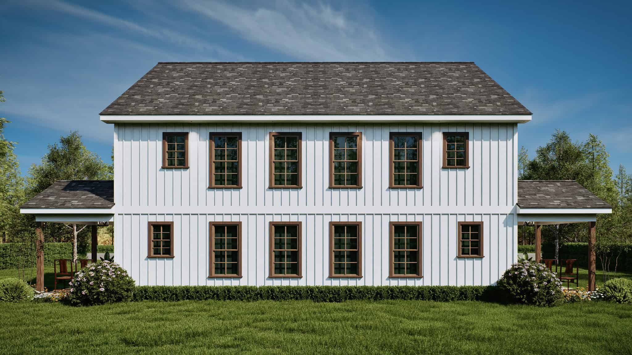 Rear View of this 6-Bedroom,2560 Sq Ft Plan -198-1212