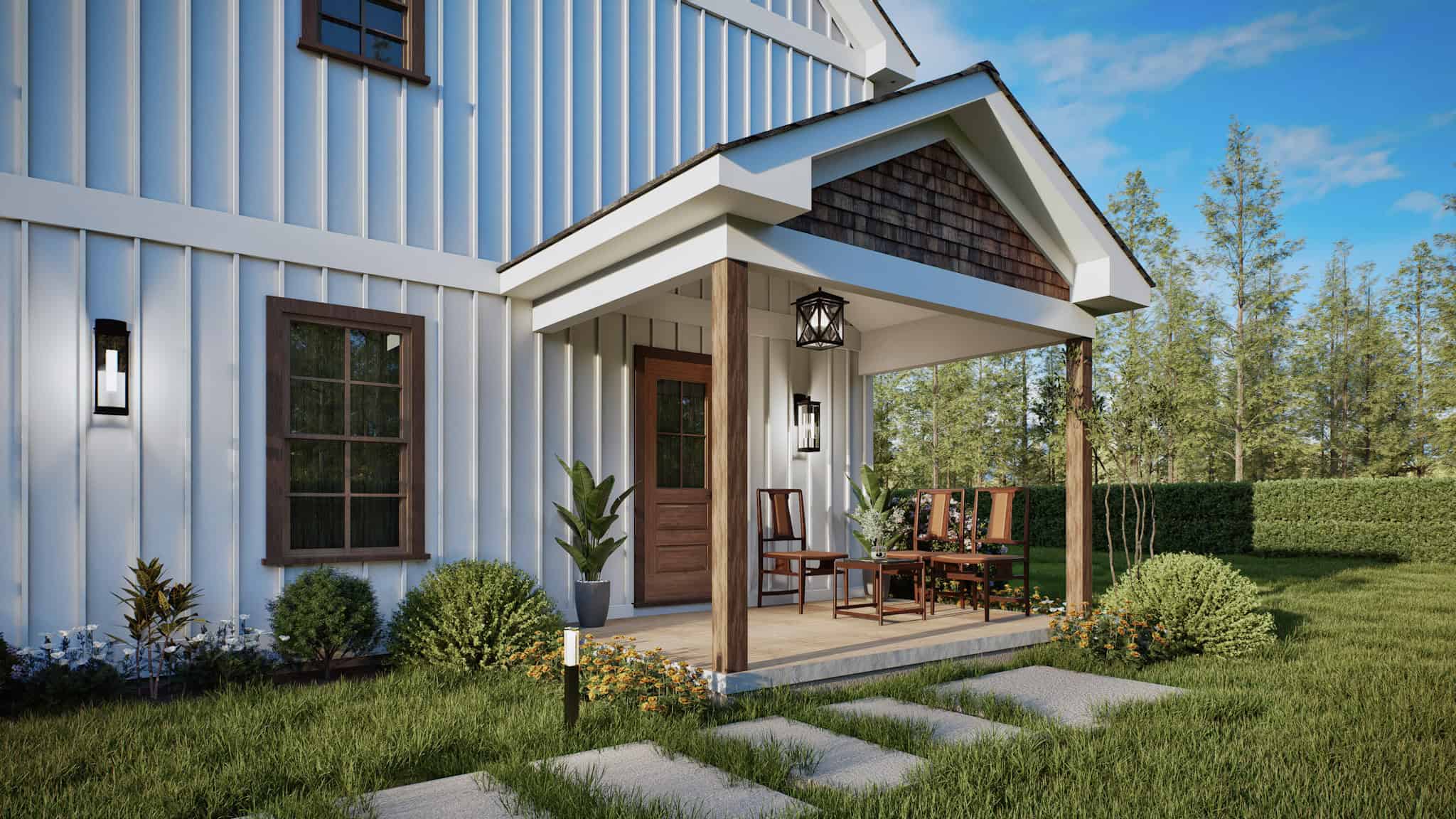 Porch of this 6-Bedroom,2560 Sq Ft Plan -198-1212