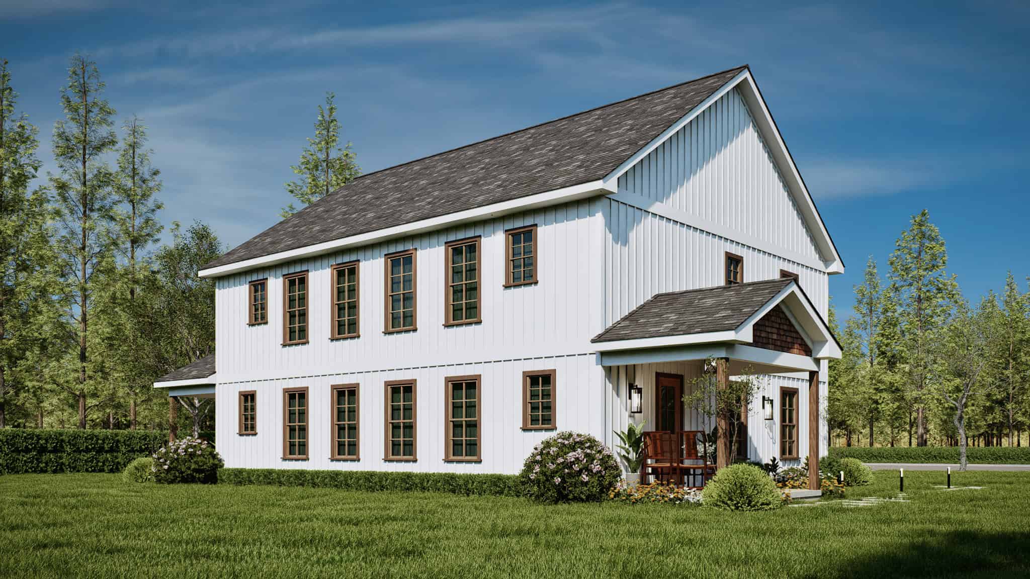 Rear View of this 6-Bedroom,2560 Sq Ft Plan -198-1212