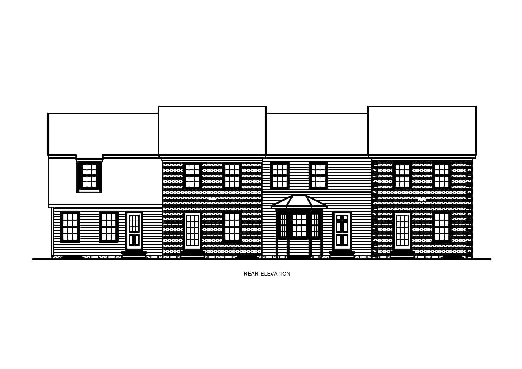 Home Plan Rear Elevation of this 8-Bedroom,4618 Sq Ft Plan -198-1213